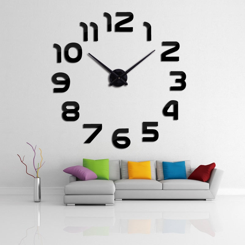 Grande orologio da parete in acrilico 3D Modern Time Display - Aggiunge un design e profondità al tuo spazio Uomo - - acrilico aggiunge design display home & garden modern orologio orologio parete wall clocks - Concept Palermo