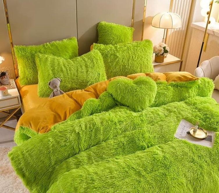 Set (5 pezzi) Coperta in microfibra morbida e spessa per l'inverno - Verde - Blankets coperta Fleece home & garden inverno microfibra morbida pezzi pezzi coperta spessa - Concept Palermo