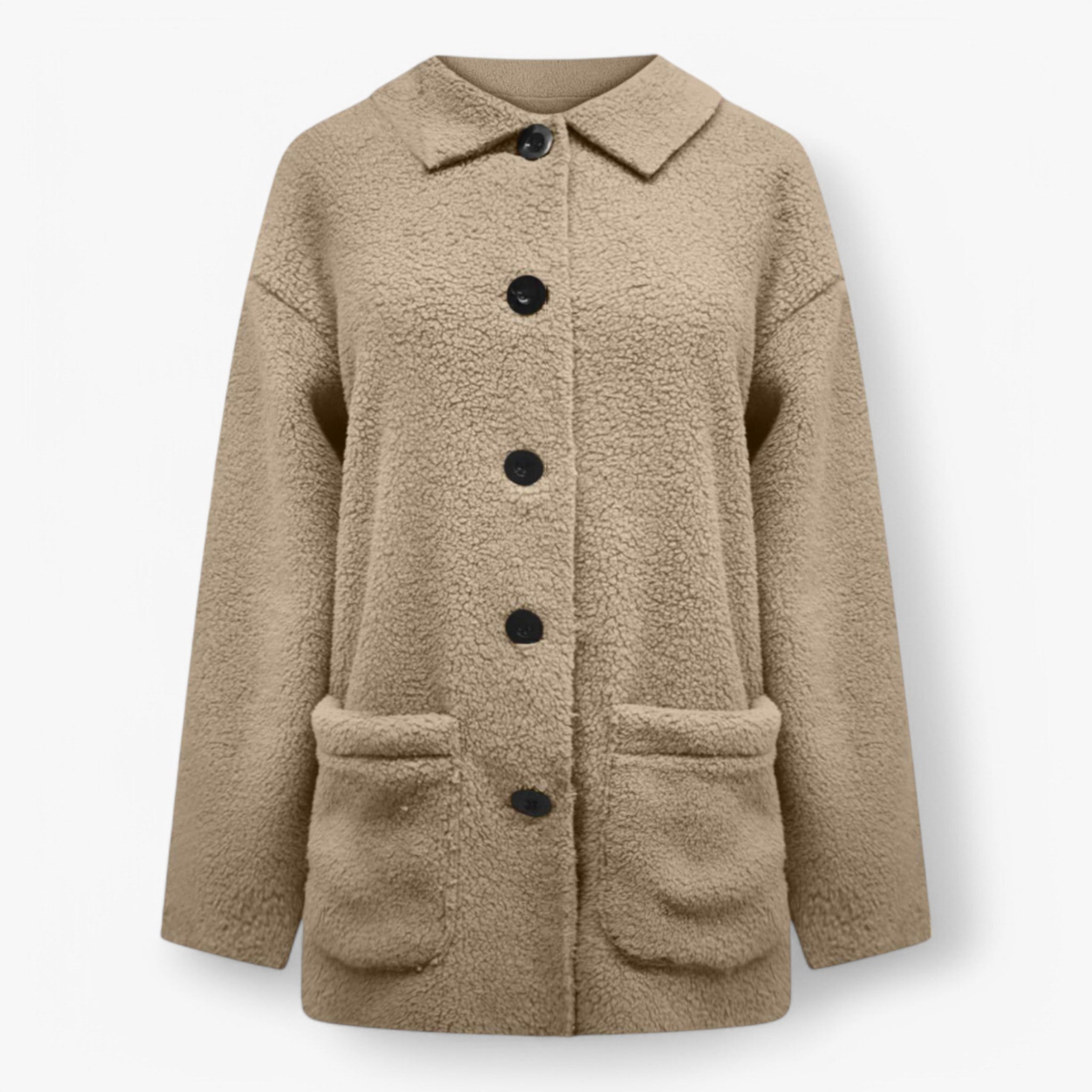 Kappa Sherpa Eterna - KHAKI - eterna kappa kappa sherpa sherpa women's coats & jackets - Concept Palermo