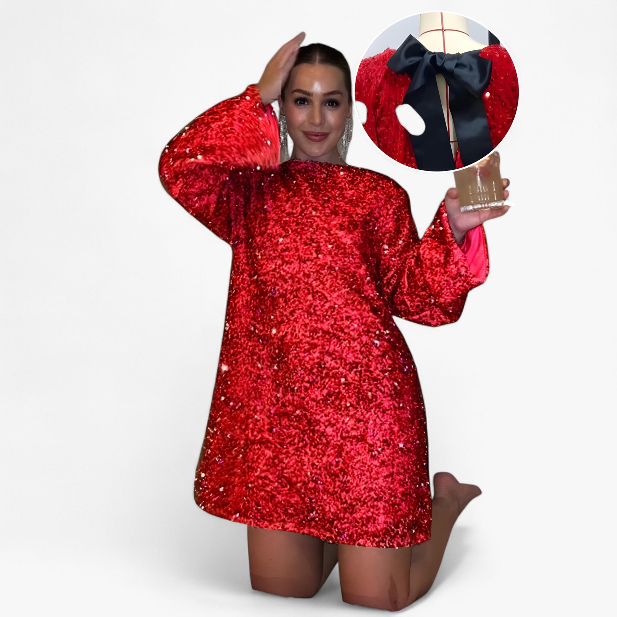 Minidress con paillettes - Rosso - 1012402 1itemsoldjan16th Damesmode dresses dresses-ai elegant_dresses-ai minidress minidress paillettes paillettes spring Tuckhub velori oslo20241009 Women - Concept Palermo