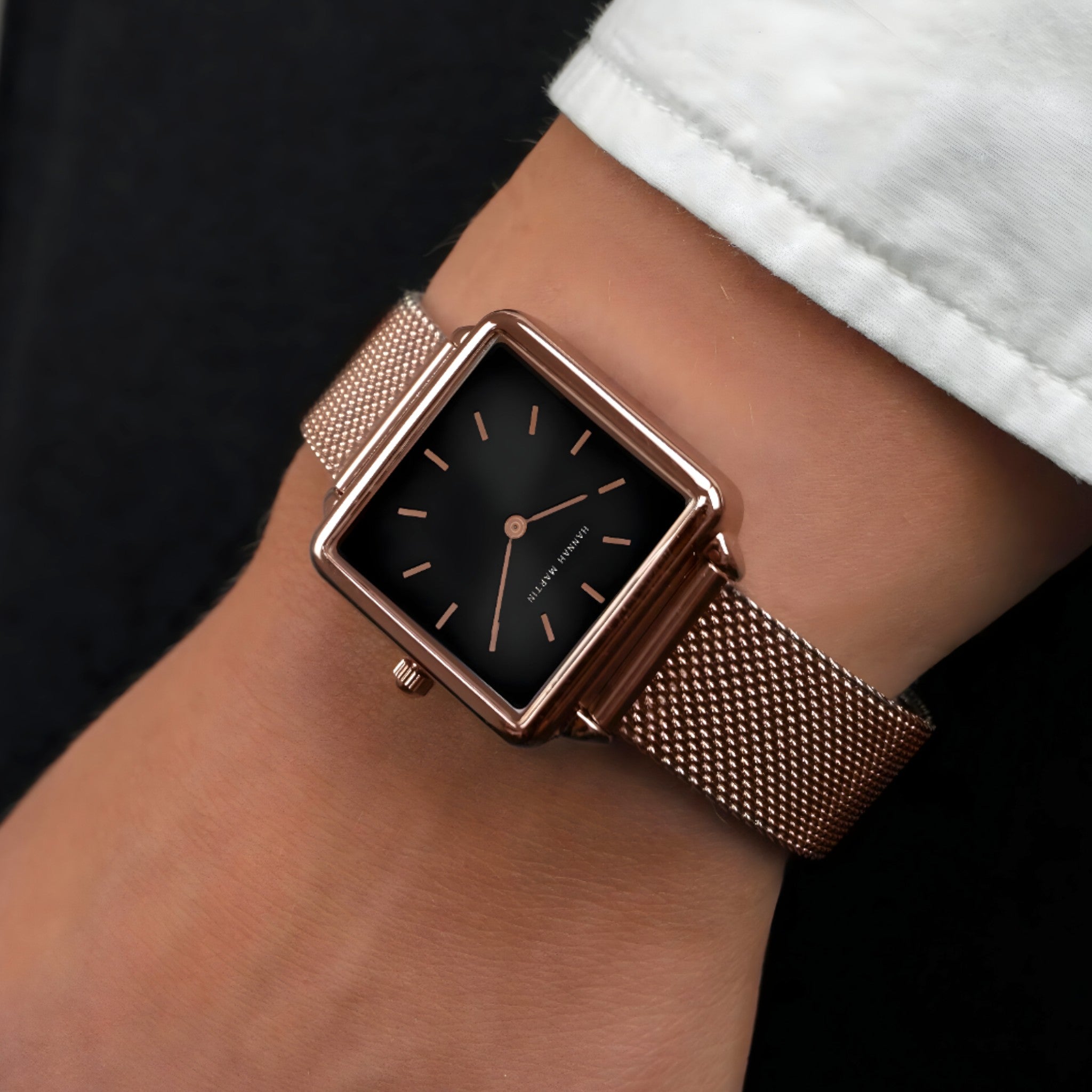 Orologio quadrato in oro rosa - Bracciale in maglia alla moda Uomo - - alla bracciale maglia moda orologio orologio quadrato quadrato rdy shop uomo - Concept Palermo