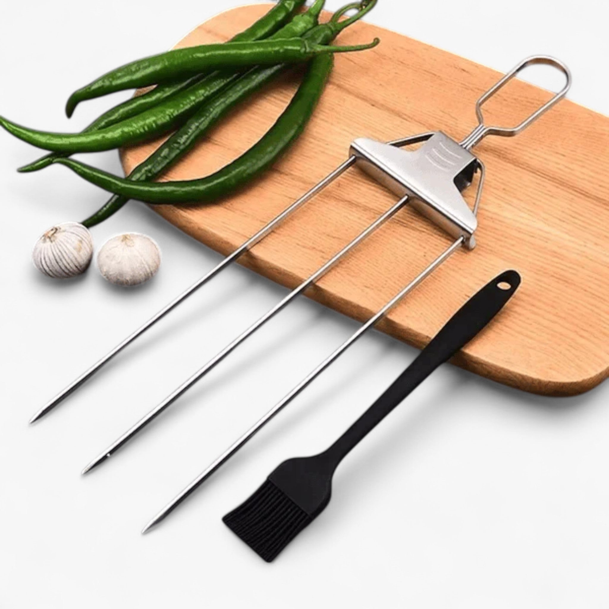Spiedini da grill a 3 vie Acciaio inossidabile - - 3-way skewers acciaio grill grill skewers grilling stick home & garden inossidabile Skewers skewers stick spiedini spiedini grill - Concept Palermo