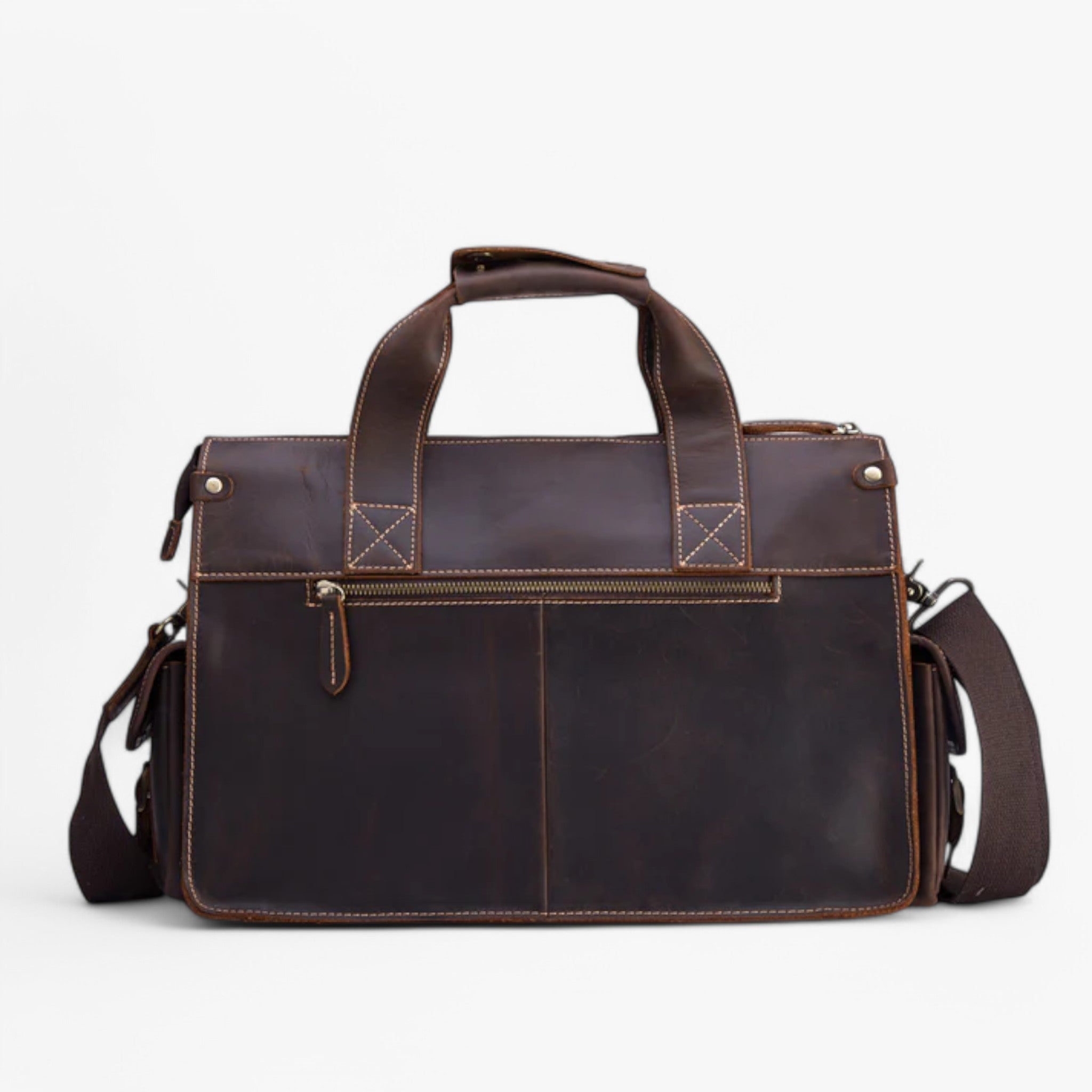 Valigetta in pelle vintage Donna - Marrone scuro - accessoires bags donna pelle tassen valigetta valigetta pelle vintage - Concept Palermo