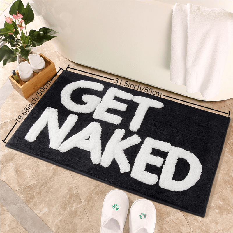 Tappetino da bagno antiscivolo colorato Uomo - Sfondo Nero - Lettere Bianche 50cm*80cm - aitest antiscivolo badkamer bagno colorato home & garden tappetino tappetino bagno uomo - Concept Palermo