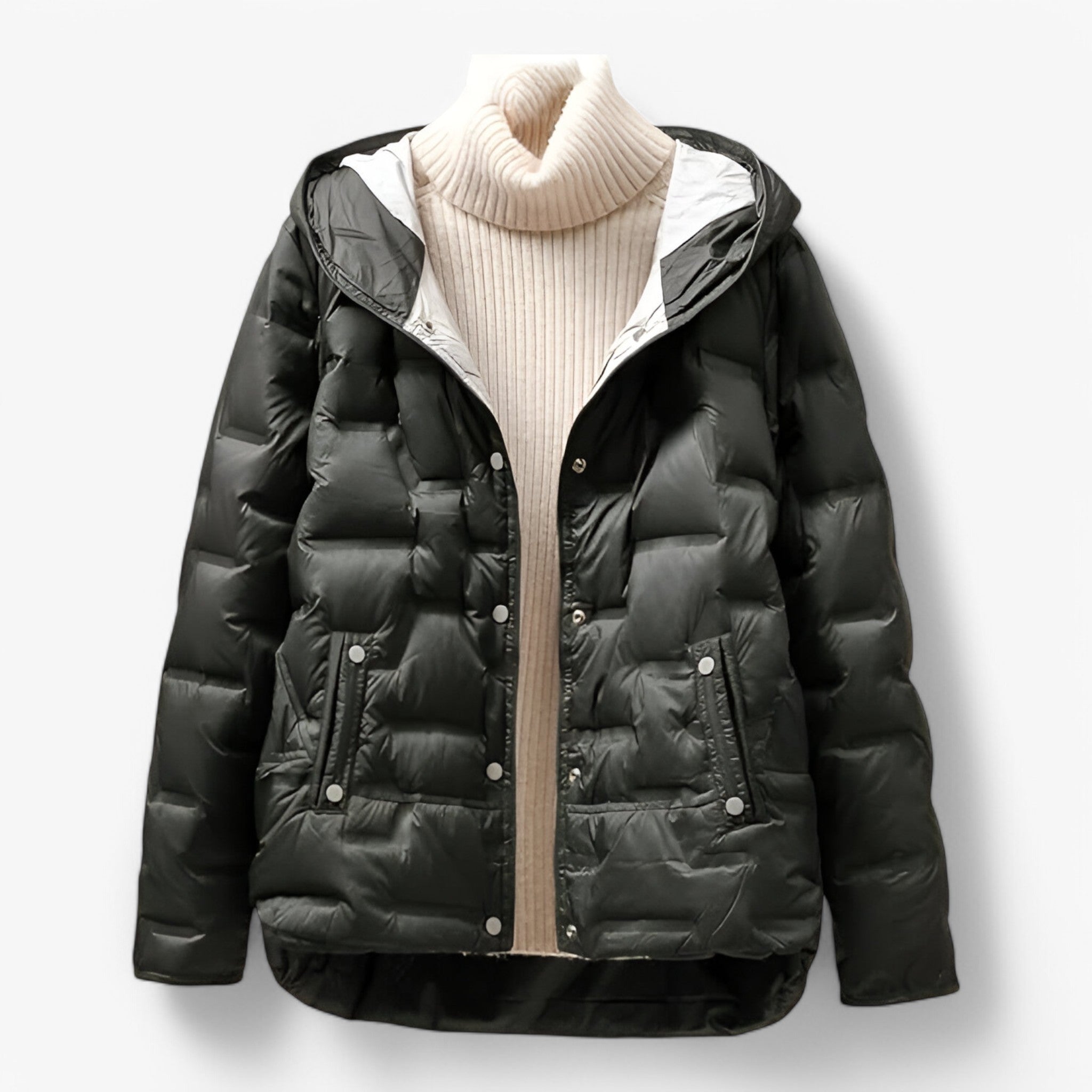 Giacca Donna con Cappuccio Morbida e Isolante – Perfetta per l'Inverno - Nero - cappuccio donna giacca giacca cappuccio isolata morbida women's coats & jackets - Concept Palermo