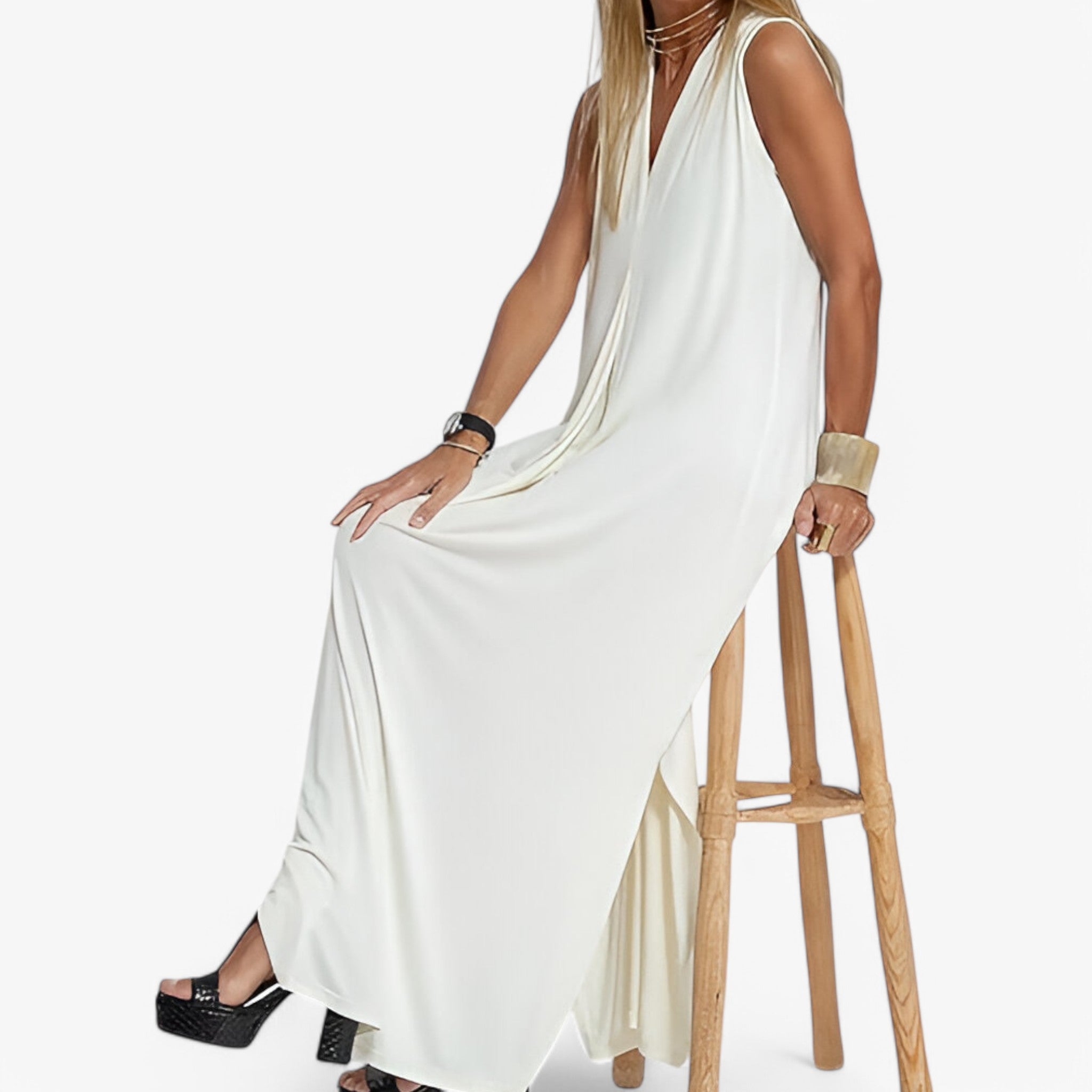 Abito lungo con cardigan in omaggio - Chic e confortevole Donna - - abito abito cardigan cardigan chic confortevole donna dresses omaggio - Concept Palermo