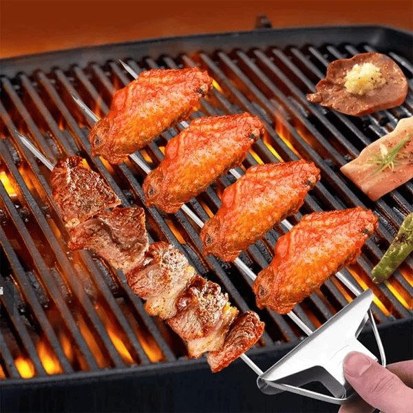 Spiedini da grill a 3 vie Acciaio inossidabile - - 3-way skewers acciaio grill grill skewers grilling stick home & garden inossidabile Skewers skewers stick spiedini spiedini grill - Concept Palermo