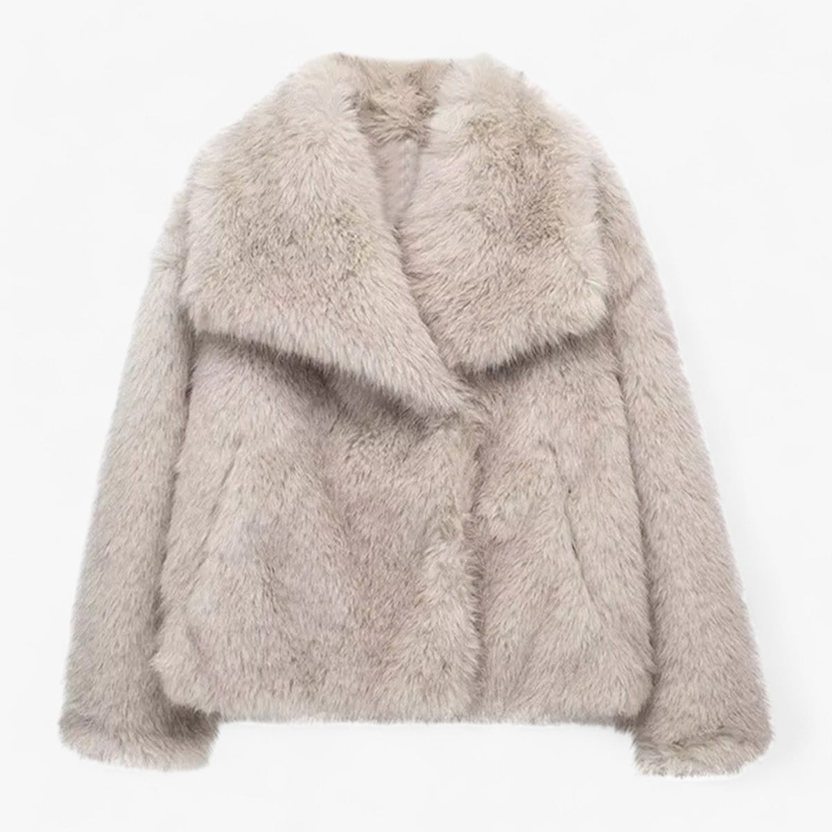 Cappotto Donna Pelliccia Nero Elegante - - cappotto cappotto donna donna jassen Linen pelliccia Solid Women women's coats & jackets - Concept Palermo