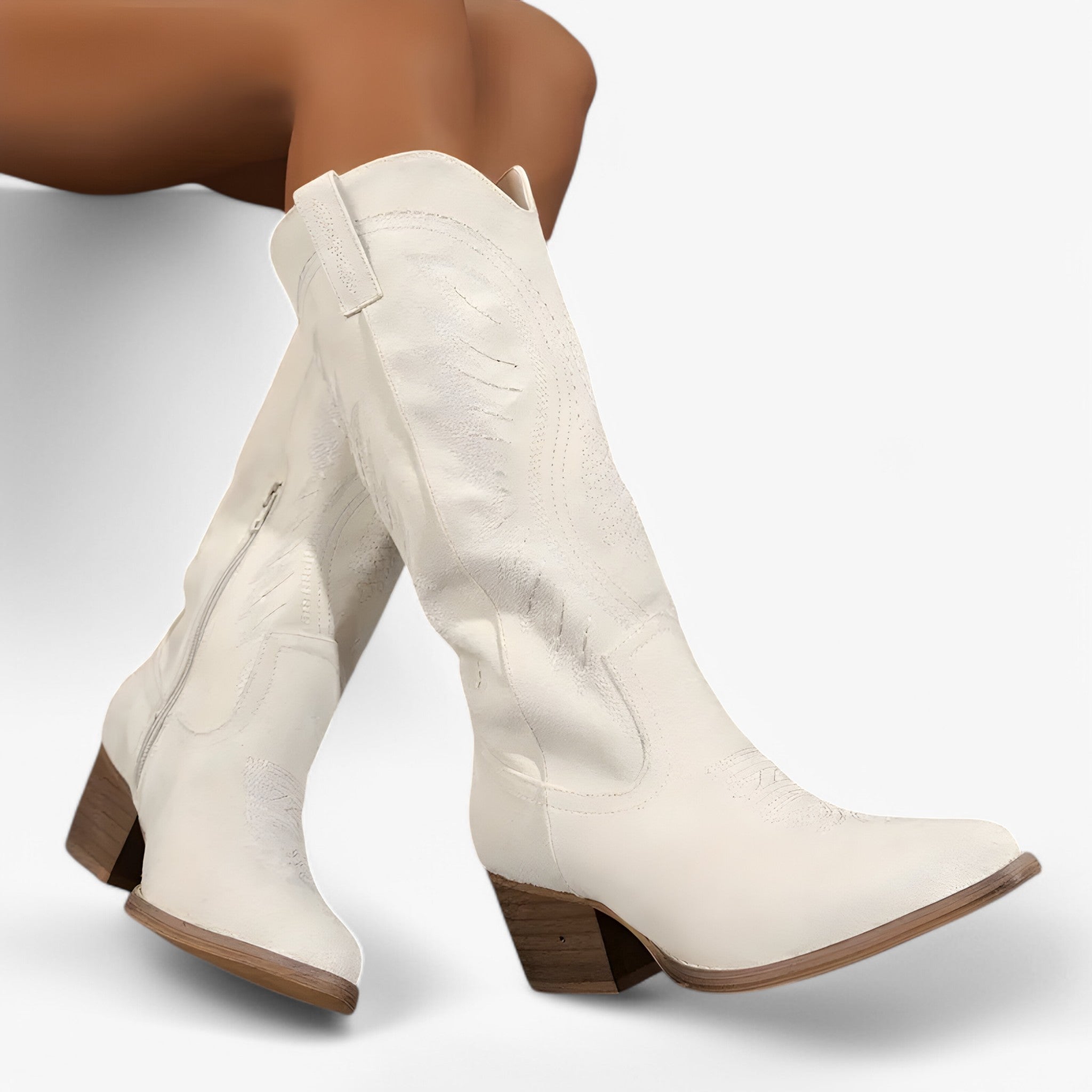 Stivali Donna Lina stile cowboy moderni e versatili - Bianco - cowboy donna lina lina | stivali da cowboy trendy - €25 moderni stile stivali stivali donna week40-wednesday women - Concept Palermo