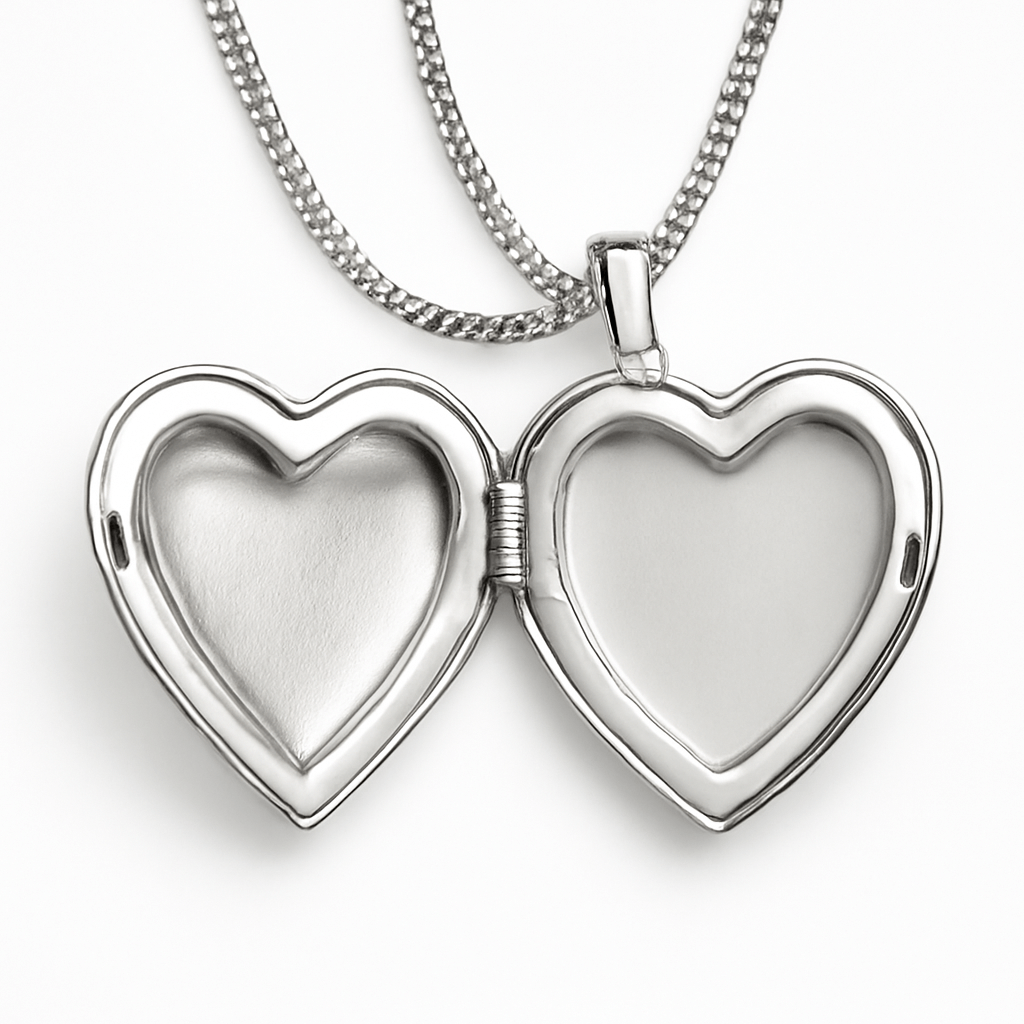 Ciondolo a forma di cuore - Porta ricordi preziosi in argento sterling - - ciondolo ciondolo forma cuore forma jewelry NECKLACES Necklaces for Women Pendant Necklaces porta preziosi ricordi - Concept Palermo