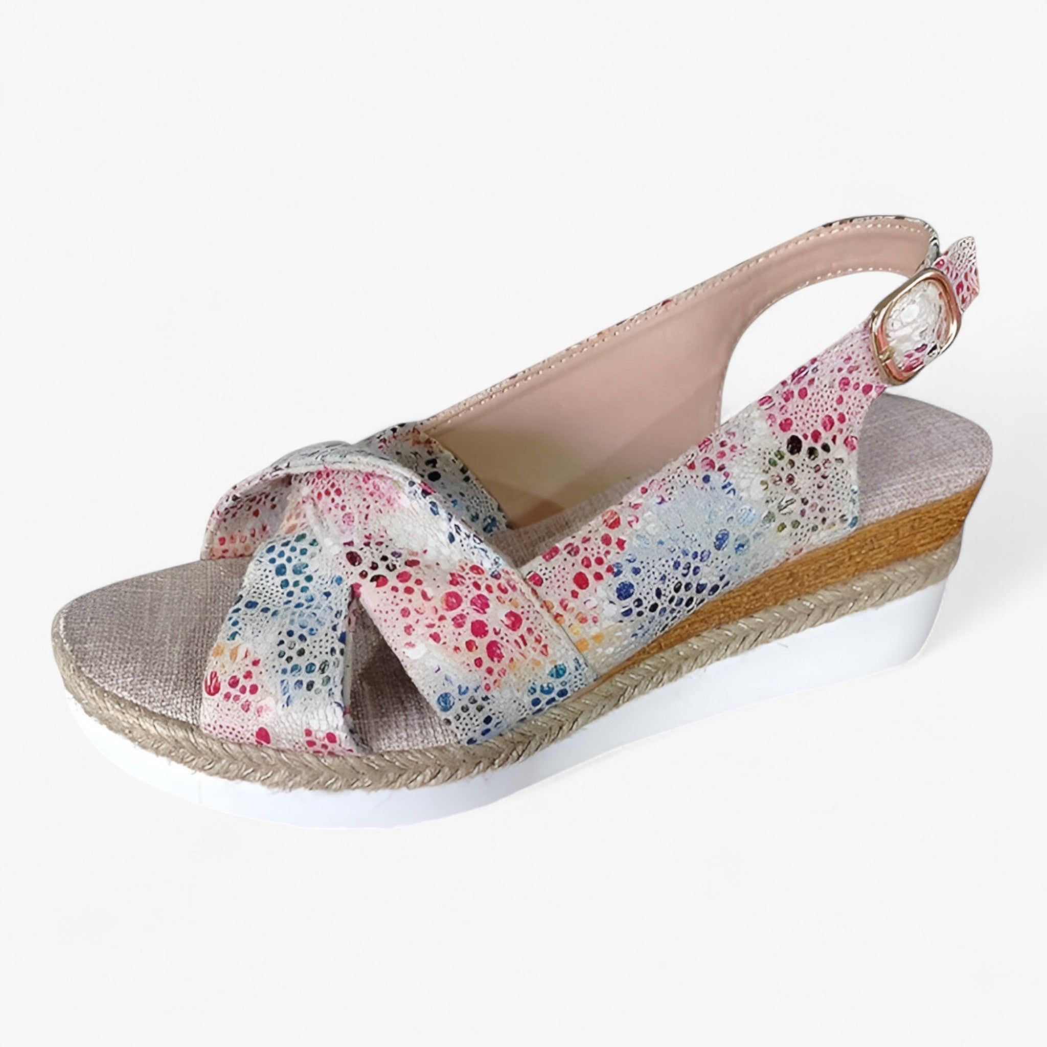 Sandali con zeppa e suola in espadrille - Confortevole ed Uomo