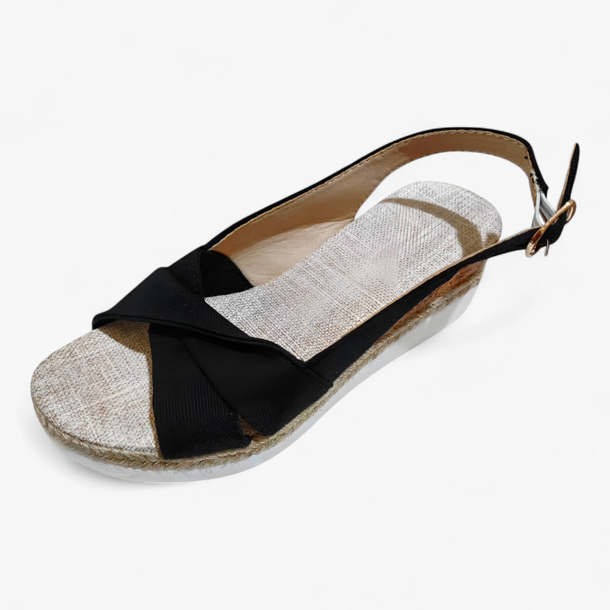 Sandali con zeppa e suola in espadrille - Confortevole ed Uomo