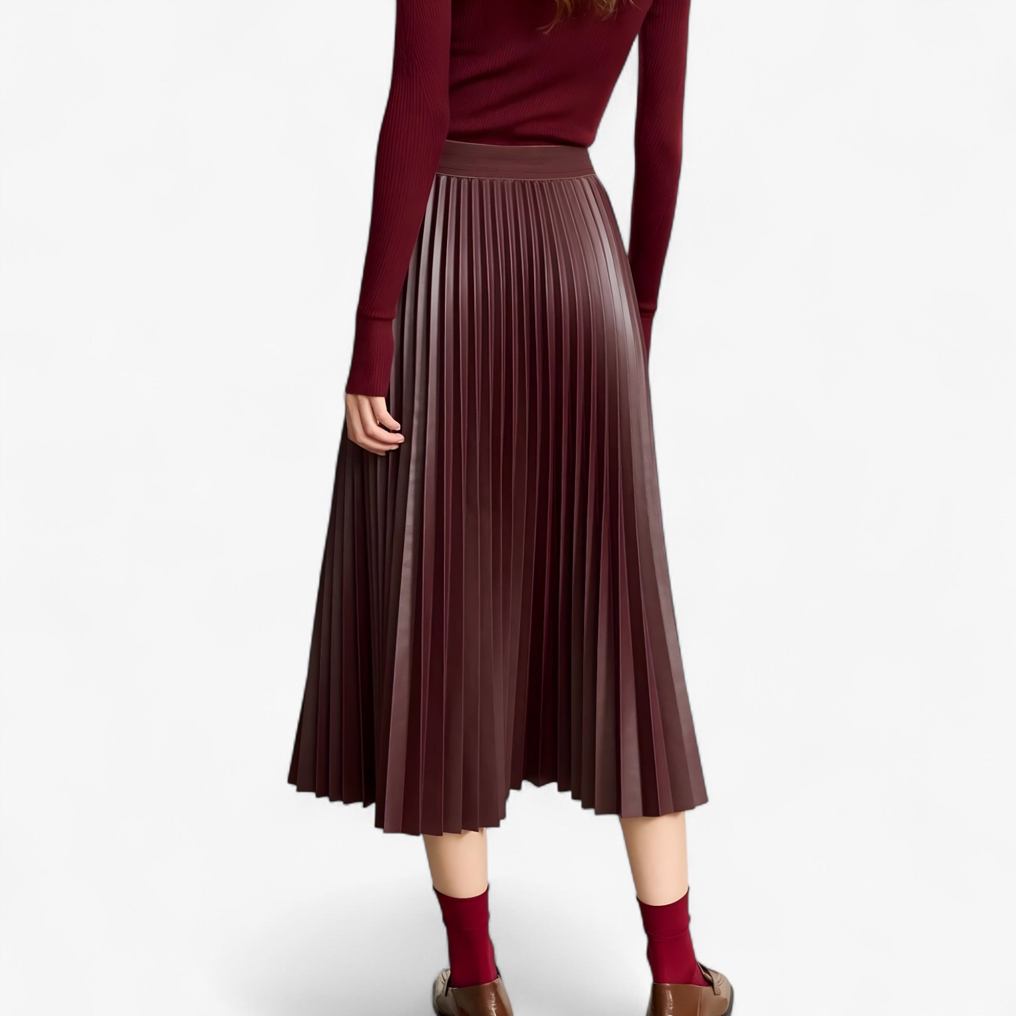 Gonna in Pelle Plissettata Donna - - donna gonna gonna pelle MYLA_NEW pelle plissettata Skirt women's top clothes - Concept Palermo