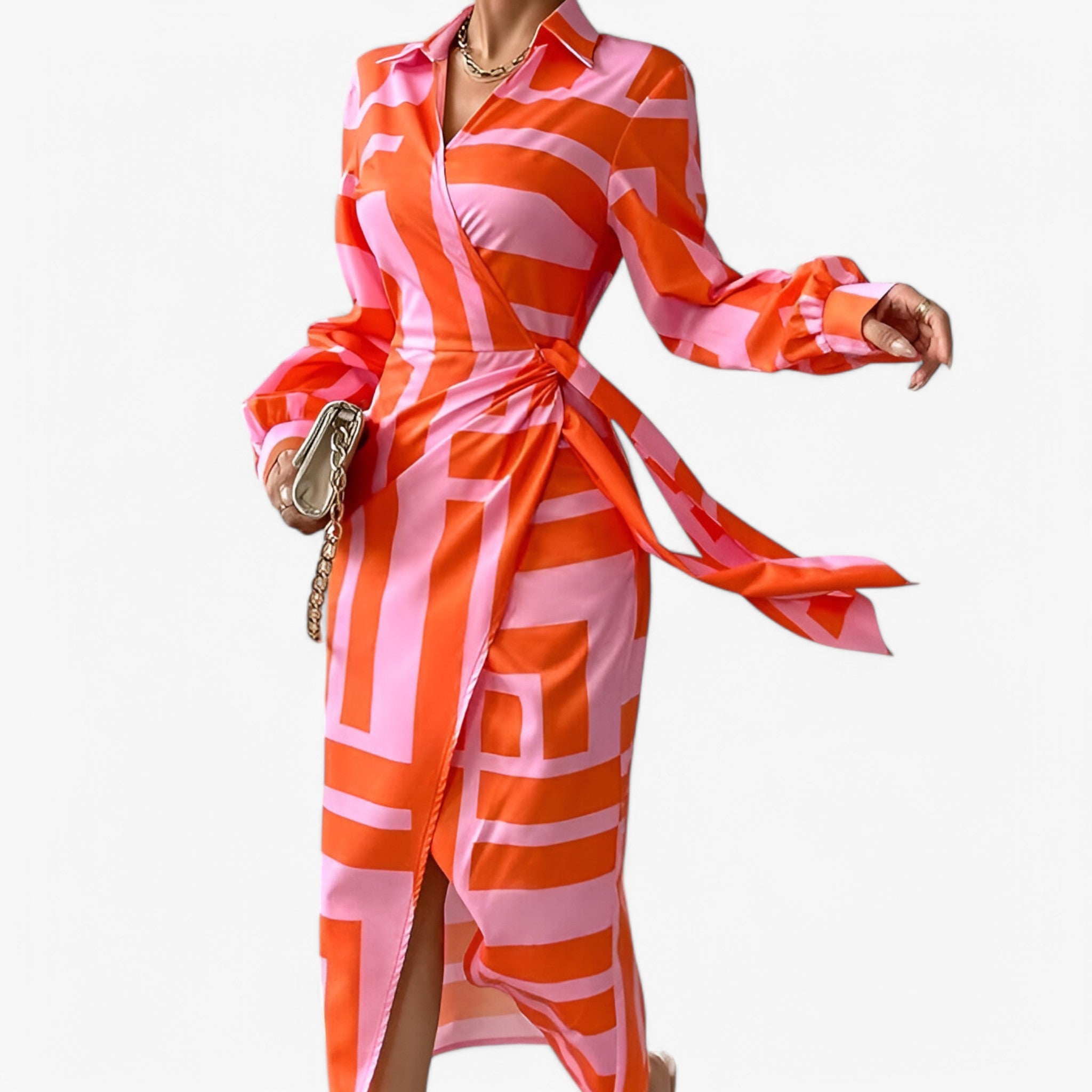 Abito lungo stampato - sofisticato e femminile - - abito abito stampato dresses femminile sofisticato stampato - Concept Palermo