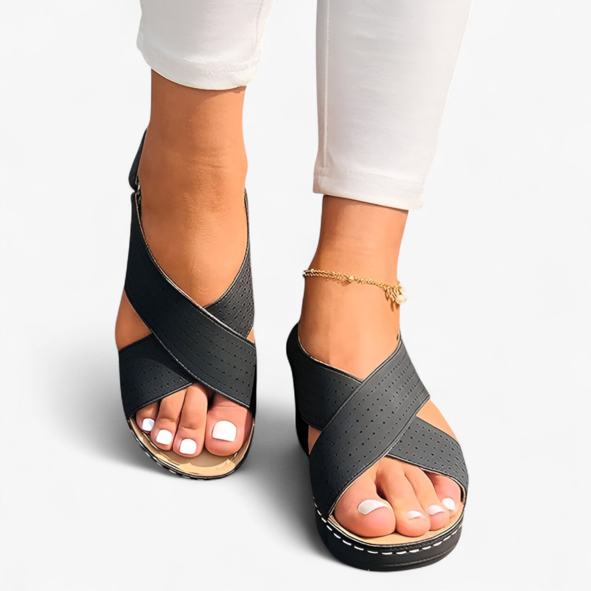 Sandalias con cuña para hombre – Elegantes y cómodas, varios colores y tallas