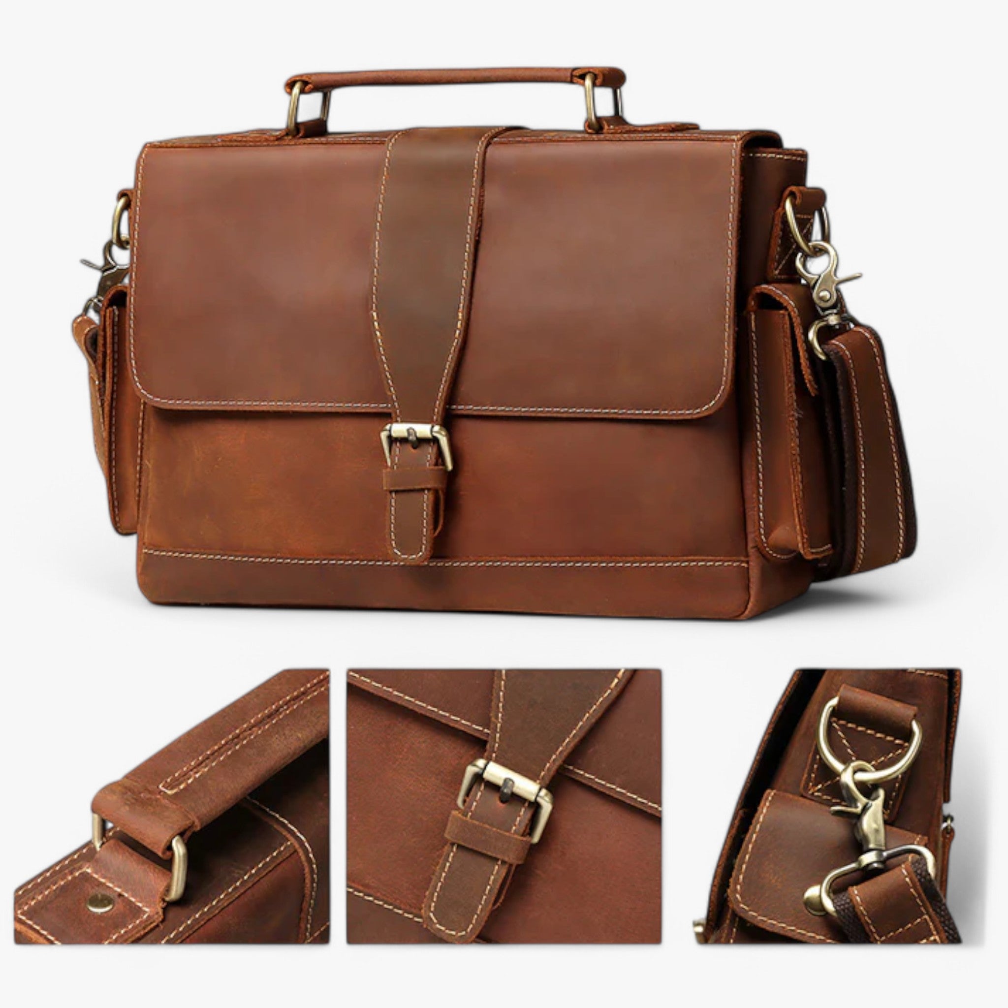 Borsa Lavoro Pelle Nera Professionale Organizzata - - accessoires bags borsa borsa lavoro lavoro nera organizzata pelle professionale tassen - Concept Palermo