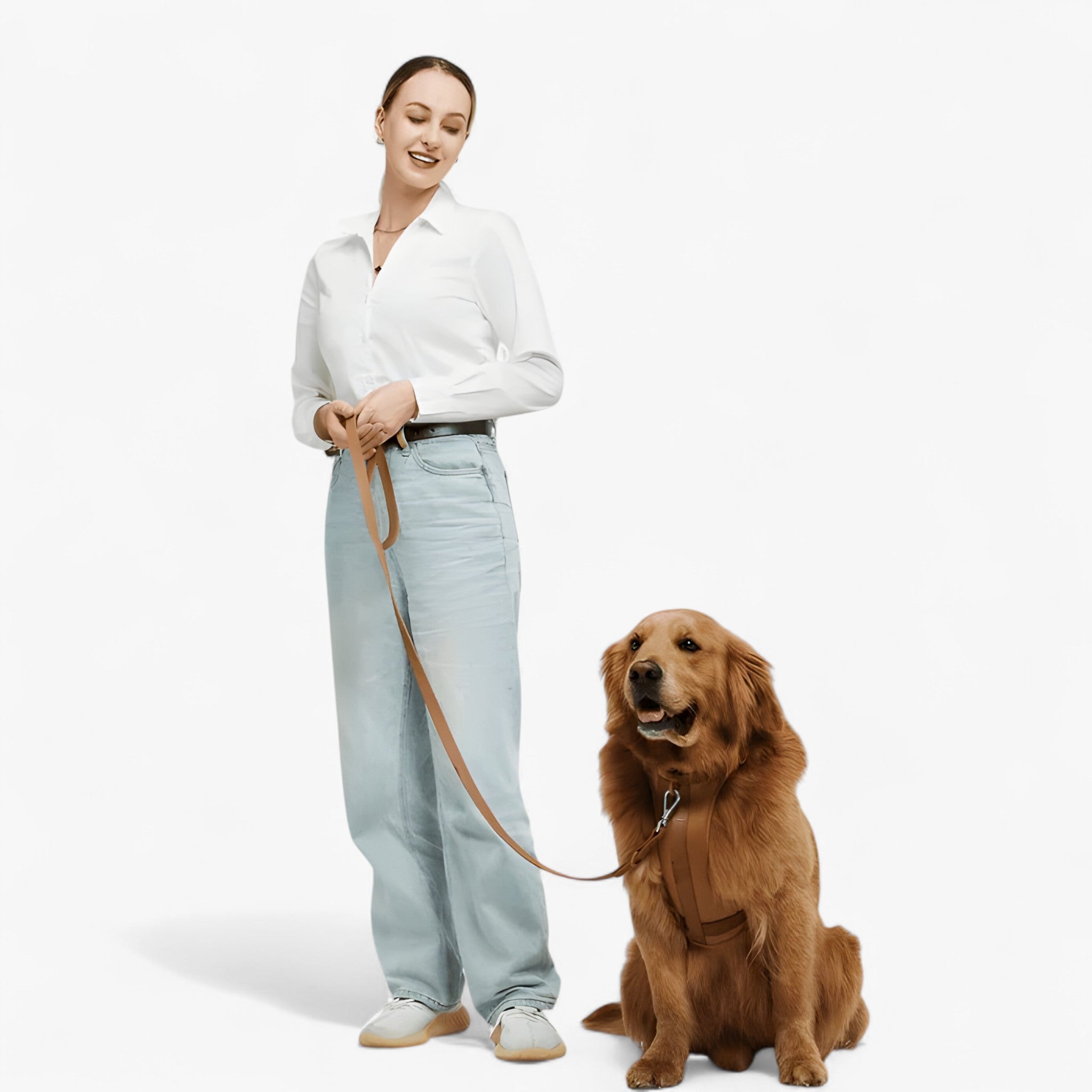 Set imbracatura da passeggio (include cintura e porta sacchetti per escrementi) - Marrone - cintura dog harness dog leashes escrementi imbracatura imbracatura passeggio include passeggio pets & supplies porta - Concept Palermo