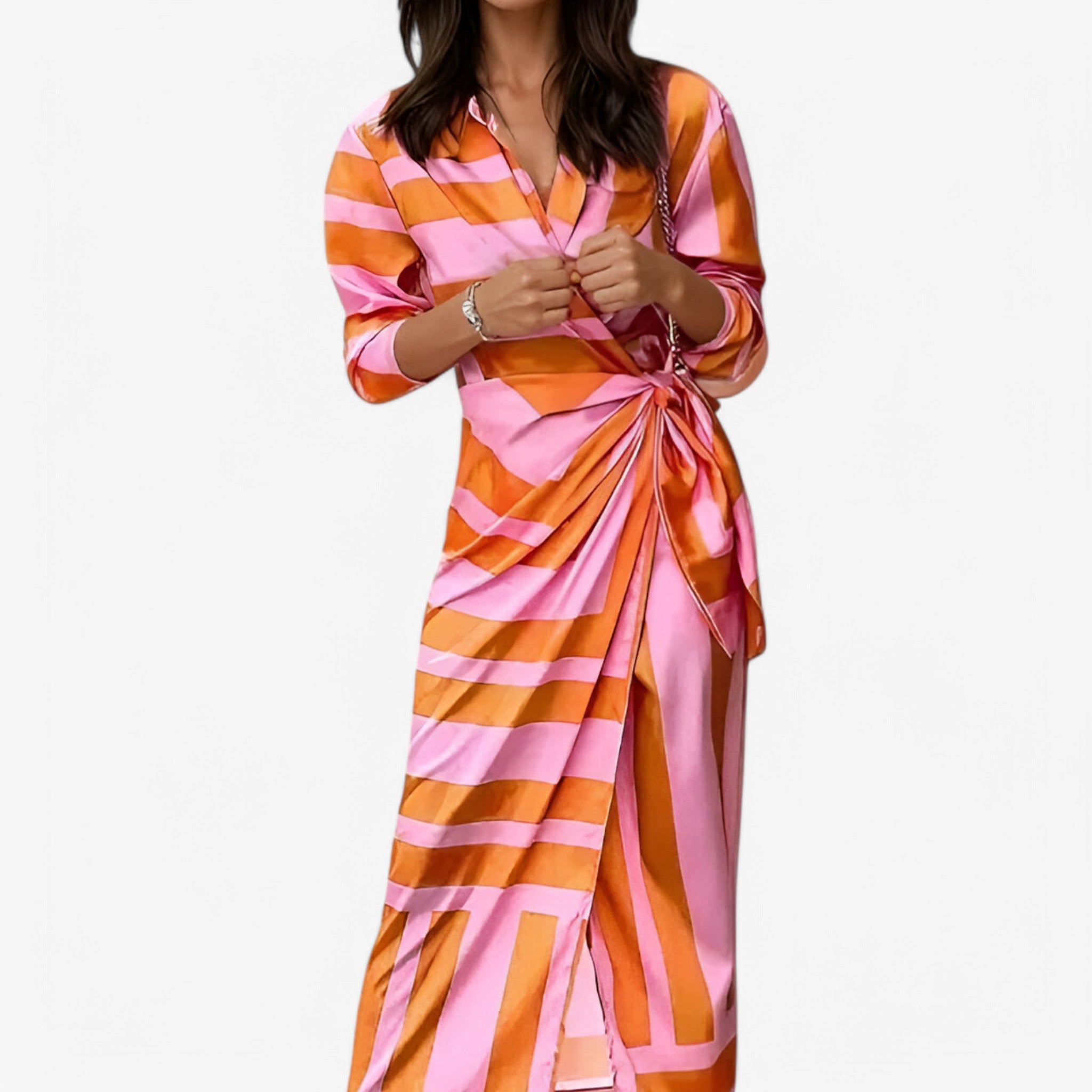 Abito lungo stampato - sofisticato e femminile - - abito abito stampato dresses femminile sofisticato stampato - Concept Palermo