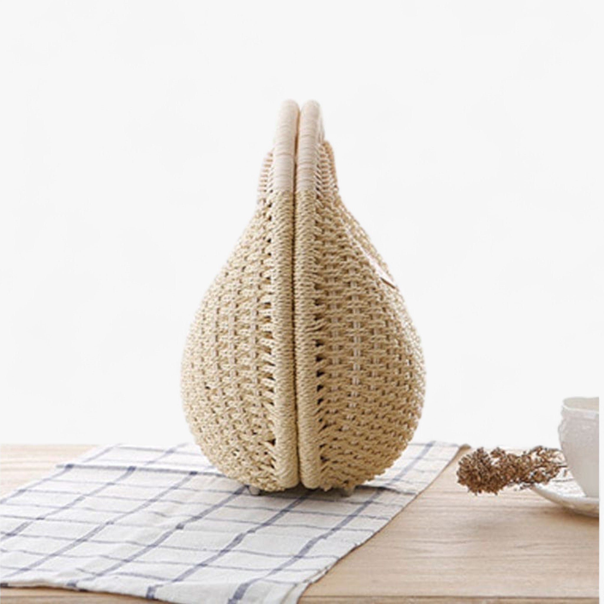 Borsa a Tracolla Donna in Rattan Naturale, Elegante Borsa Estiva da Spiaggia con Chiusura Sicura - - Bags borsa borsa rattan donna handbags rattan rattan bags Tassen women bags Women's handbags - Concept Palermo