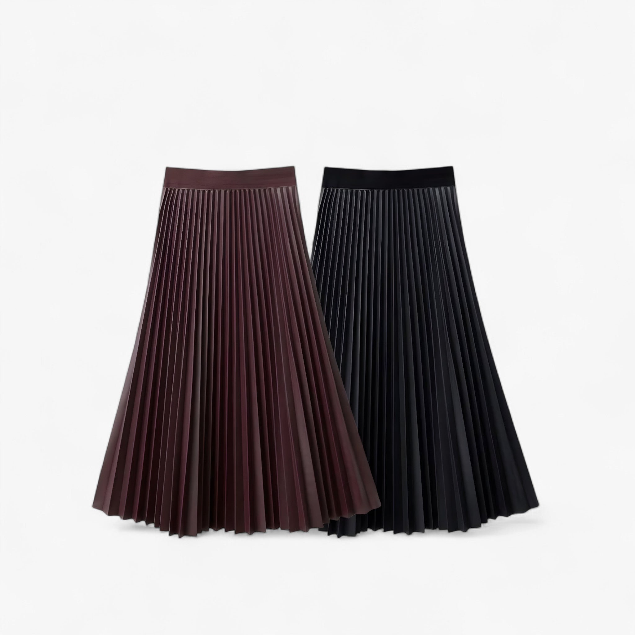 Gonna in Pelle Plissettata Donna - - donna gonna gonna pelle MYLA_NEW pelle plissettata Skirt women's top clothes - Concept Palermo