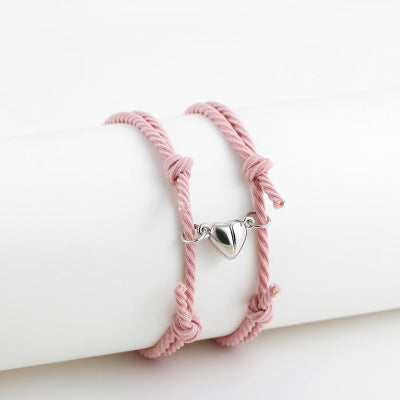 Braccialetto Magnetic Love® (2 pezzi) Uomo - Rosa + Rosa - braccialetto braccialetto magnetic BRACELETS couple bracelet jewelry love magnetic pezzi uomo - Concept Palermo