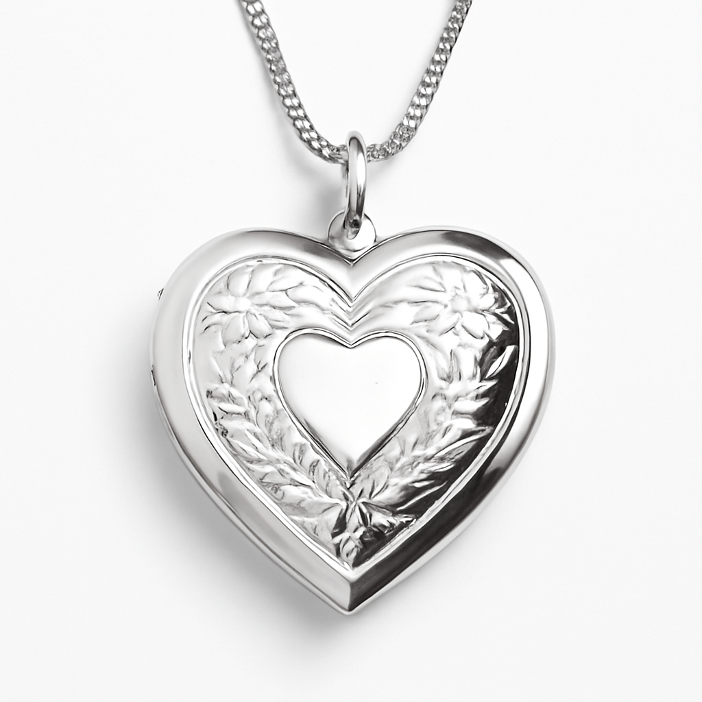 Ciondolo a forma di cuore - Porta ricordi preziosi in argento sterling - Titolo standard - ciondolo ciondolo forma cuore forma jewelry NECKLACES Necklaces for Women Pendant Necklaces porta preziosi ricordi - Concept Palermo