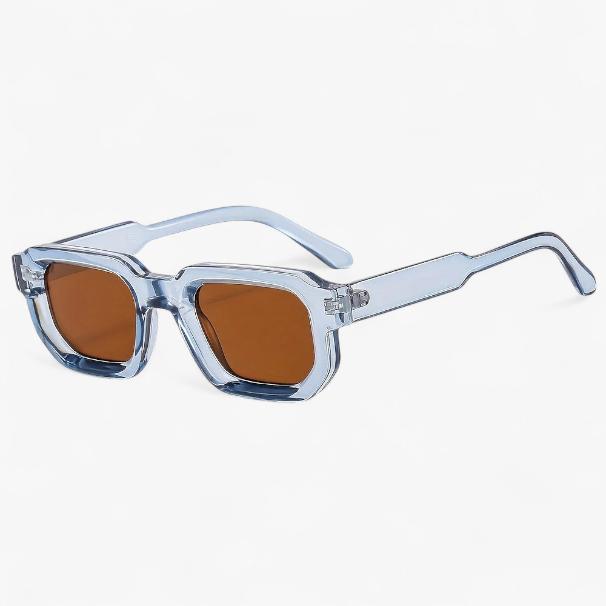 Occhiali da sole retro nuovi con montatura quadrata per uomini Uomo - Montatura trasparente con lente verde - Fashion Sunglasses montatura nuovi occhiali occhiali sole quadrata retro sole sunglasses - Concept Palermo