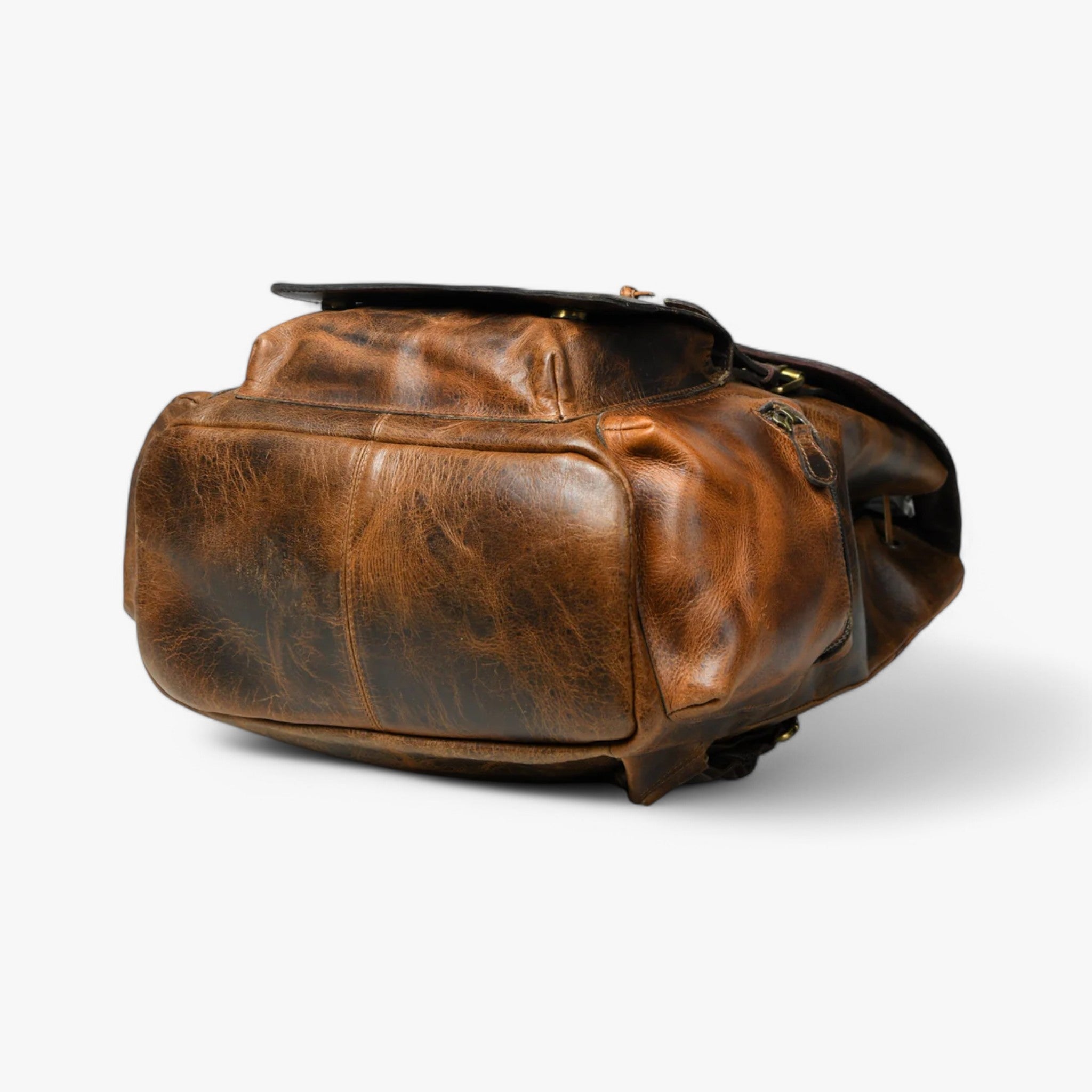 Zaino in pelle marrone bruciato - - accessoires bags bruciato pelle tassen zaino zaino pelle - Concept Palermo
