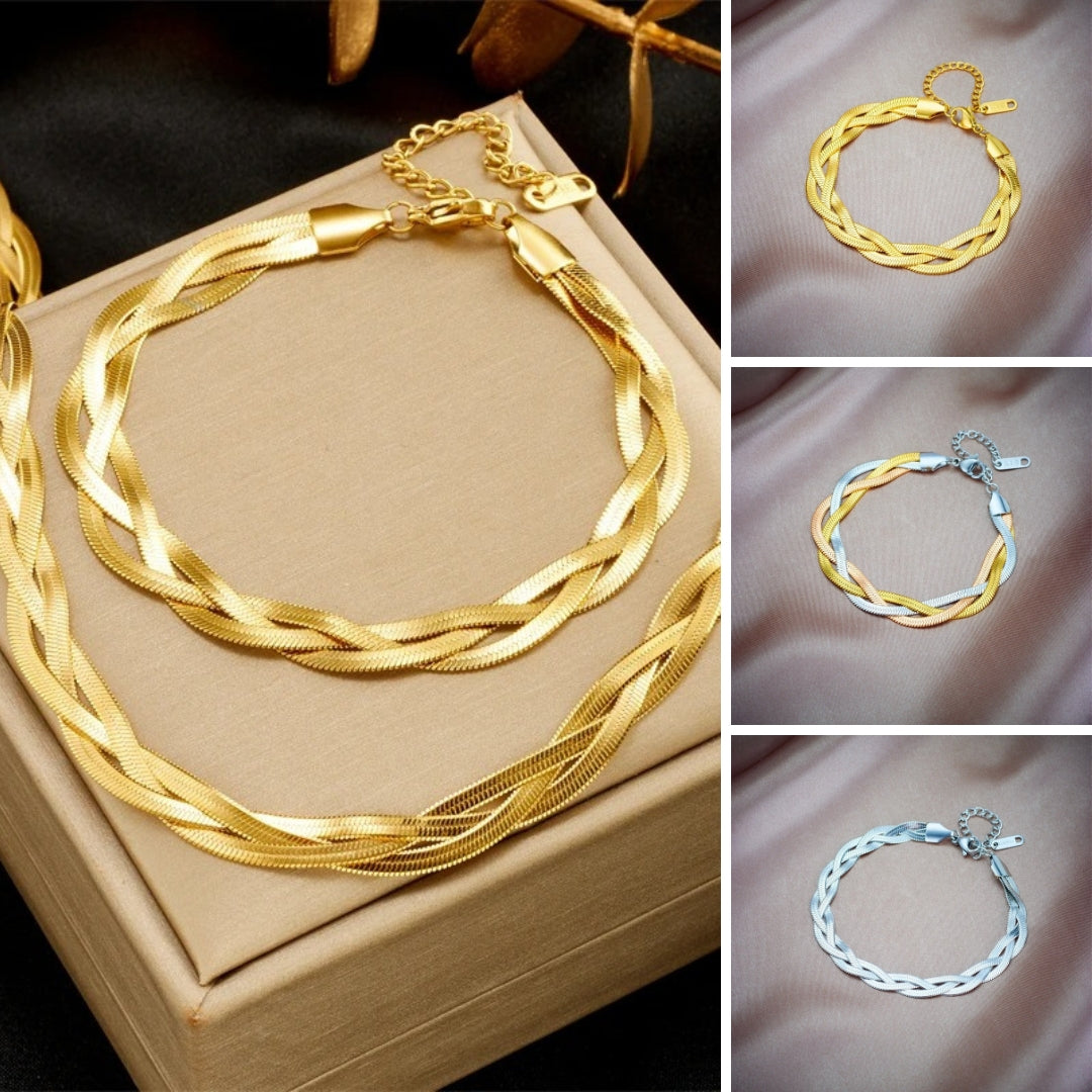 Set Orologio e Bracciali Donna Geneva Bling in Acciaio, Elegante e Luminoso - - acciaio bling BRACELETS donna geneva geneva bling jewelry - Concept Palermo