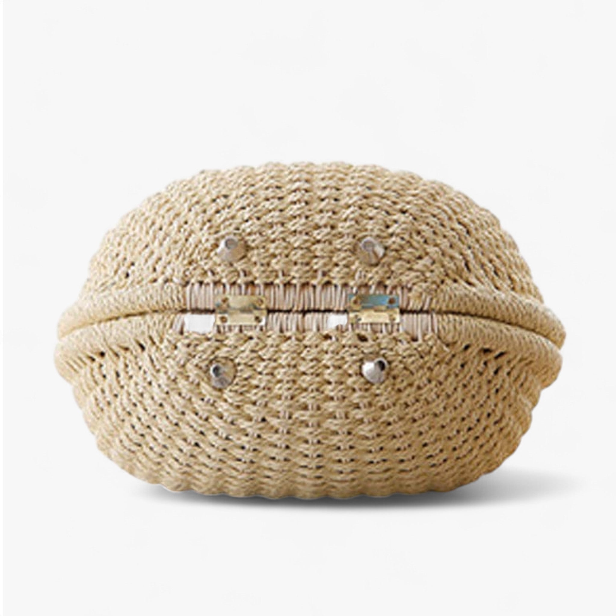 Borsa a Tracolla Donna in Rattan Naturale, Elegante Borsa Estiva da Spiaggia con Chiusura Sicura - - Bags borsa borsa rattan donna handbags rattan rattan bags Tassen women bags Women's handbags - Concept Palermo