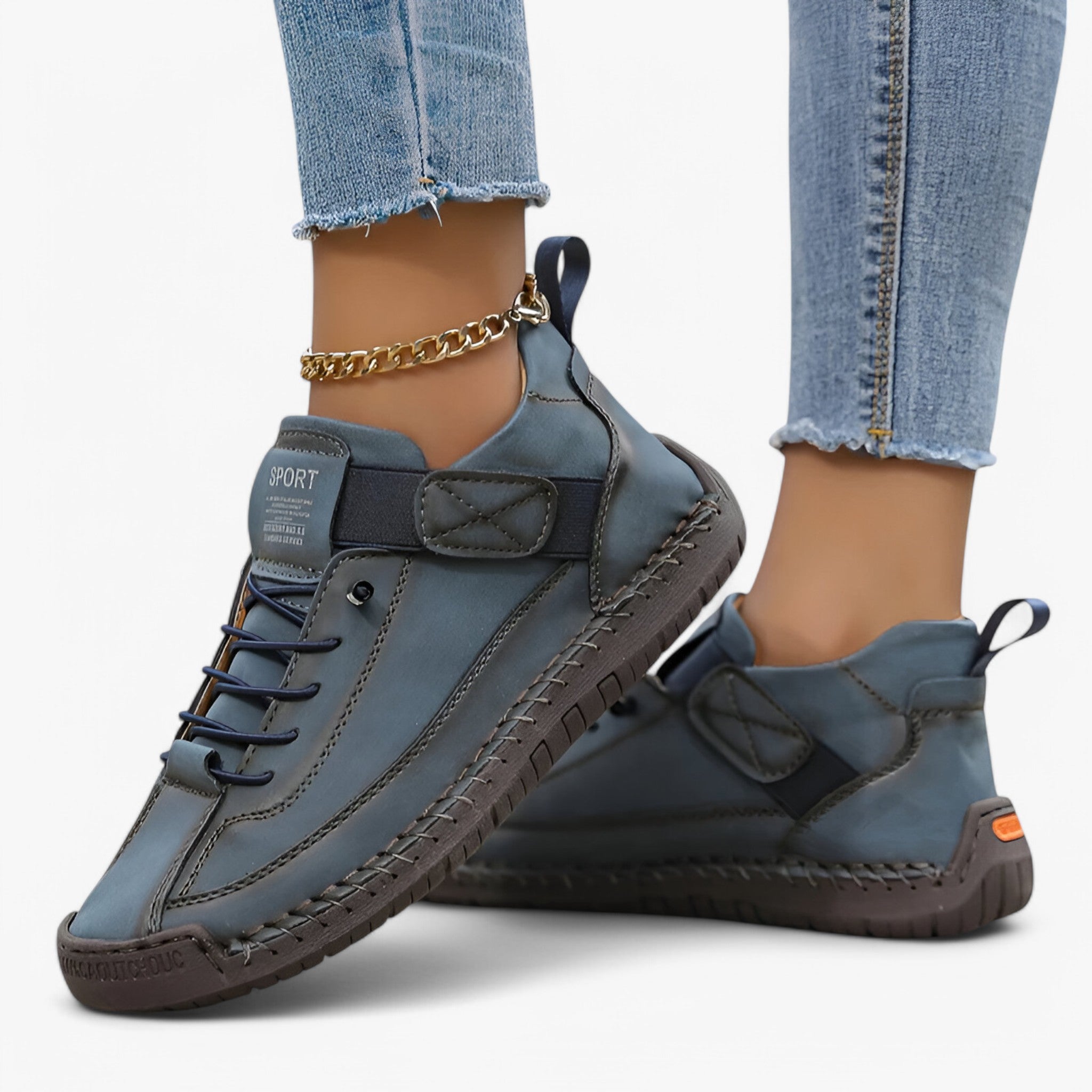 Scarpe Donna Comfort Antiscivolo Morbide per Camminare a Lungo - Blu Marino - antiscivolo chaussure comfort google morbide scarpe scarpe comfort shoes - Concept Palermo