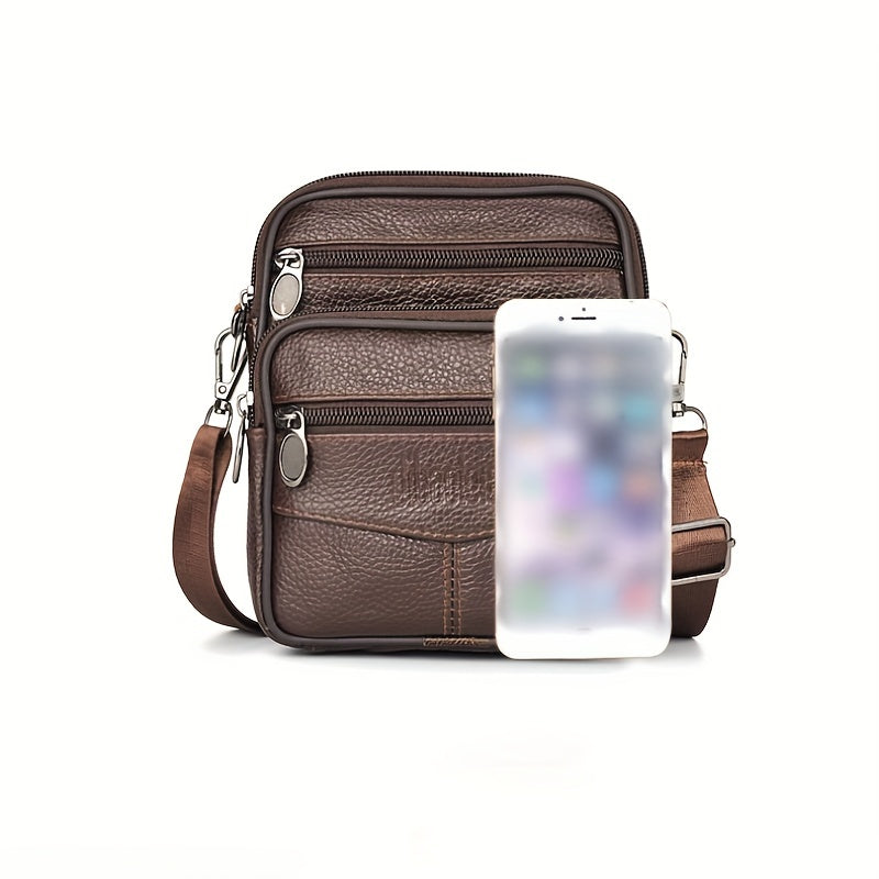 Borsa a Tracolla Uomo in Vera Pelle Nera - Nuova Collezione - - bags bags for men borsa borsa tracolla Crossbody Bags pelle Shoulder & Crossbody Bags tracolla uomo - Concept Palermo