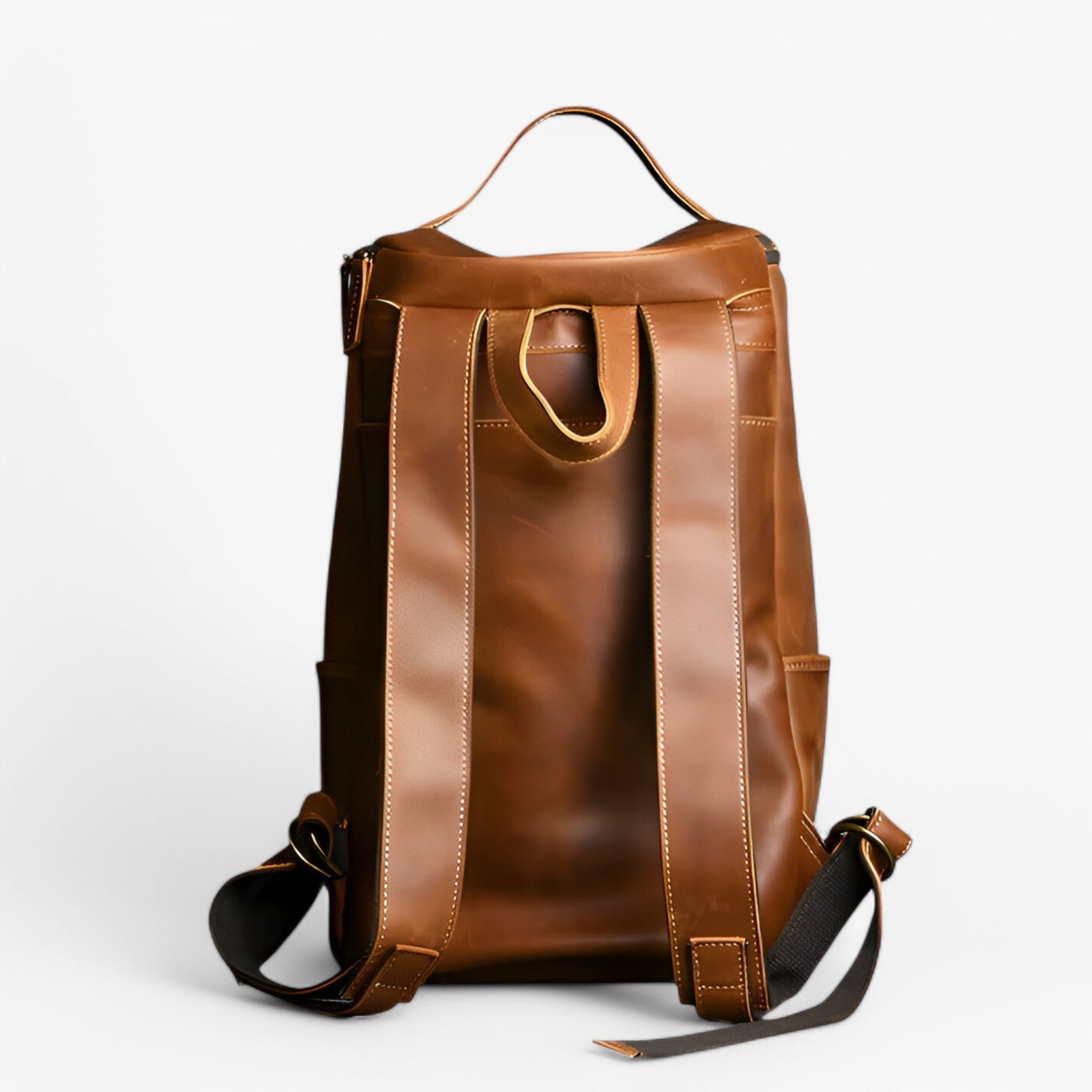 Zaino in Vera Pelle Artigianale da Donna, Elegante e Spazioso, Colore Nero - - Backpacks bags leather backpacks pelle realizzato zaino zaino realizzato - Concept Palermo