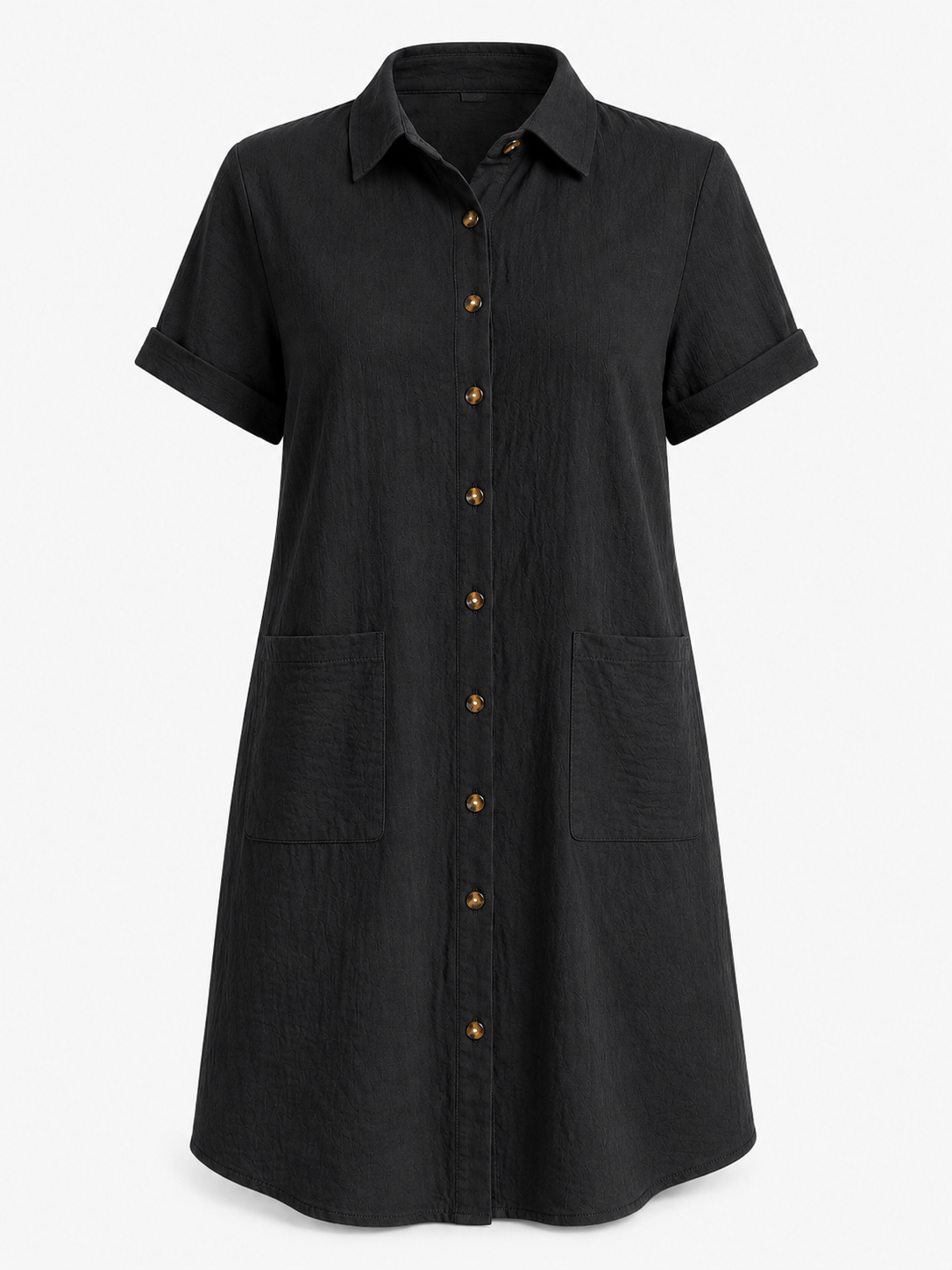 Abito Camicia Estivo da Donna – Leggero, Ideale per Spiaggia e Tempo Libero - Nero - cotone donna dresses estivo leggero MEGA vestito vestito estivo - Concept Palermo