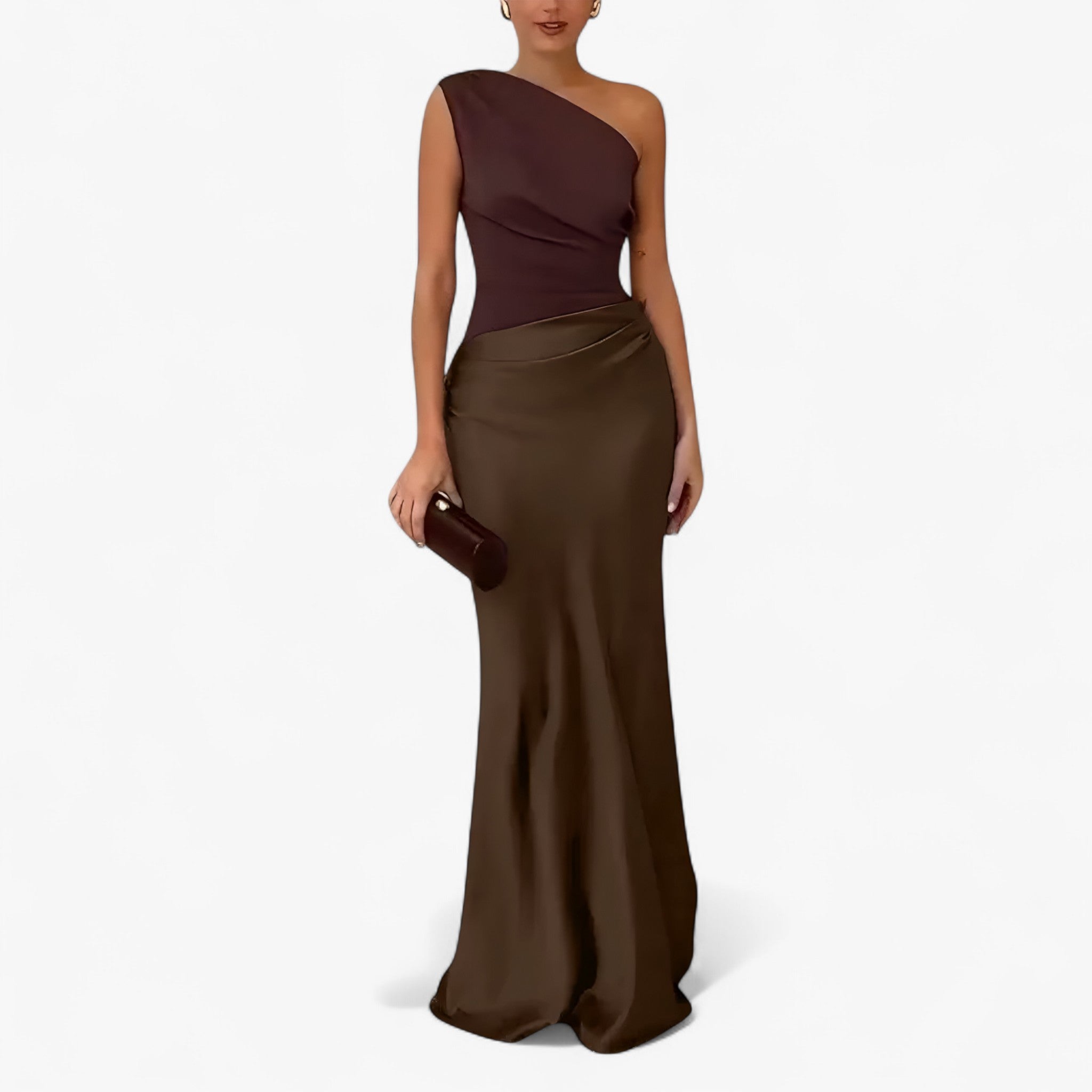 Abito Maxi Asimmetrico da Donna Elegante con Spacco Laterale - - abito abito da cerimonia abito da matrimonio abito donna abito elegante da donna abito maxi elegante abito spalla unica asimmetrico donna dresses moda donna elegante vestito asimmetrico vestito con pieghe vestito per eventi vestito versatile - Concept Palermo
