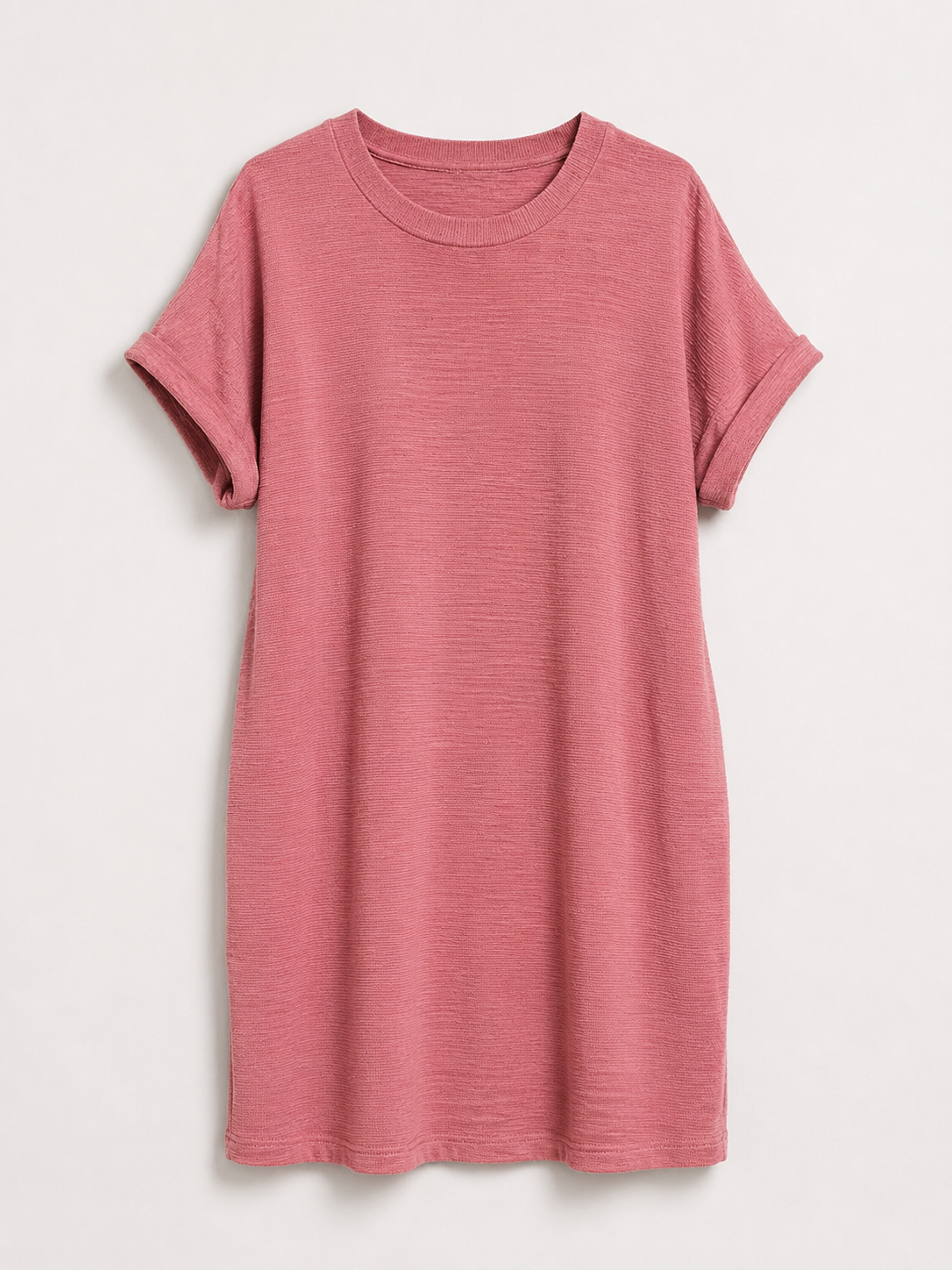 Abito Donna Casual in Poliestere con Tasche, Girocollo e Maniche Corte - Rosa chiaro - abbigliamento donna abito abito con tasche abito donna abito elegante abito versatile collo design confortevole donna dresses fashion 2025 look casual maniche corte robe chic rotondo stile raffinato tasche - Concept Palermo