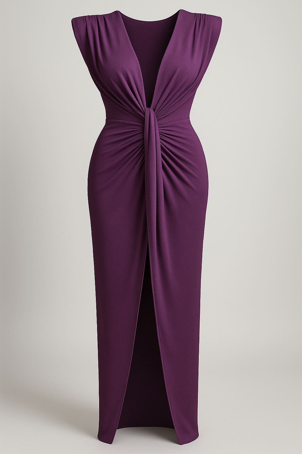 Abito da Donna Elegante Nero con Spacco Laterale in Raso - Vestito Lungo da Sera - Lilla Taglia unica - abiti da sera abito abito da donna abito donna abito elegante abito taglia unica donna look cool moda donna spacco stile sofisticato vestito con spacco vestito elastico vestito in seta vestito per serata - Concept Palermo