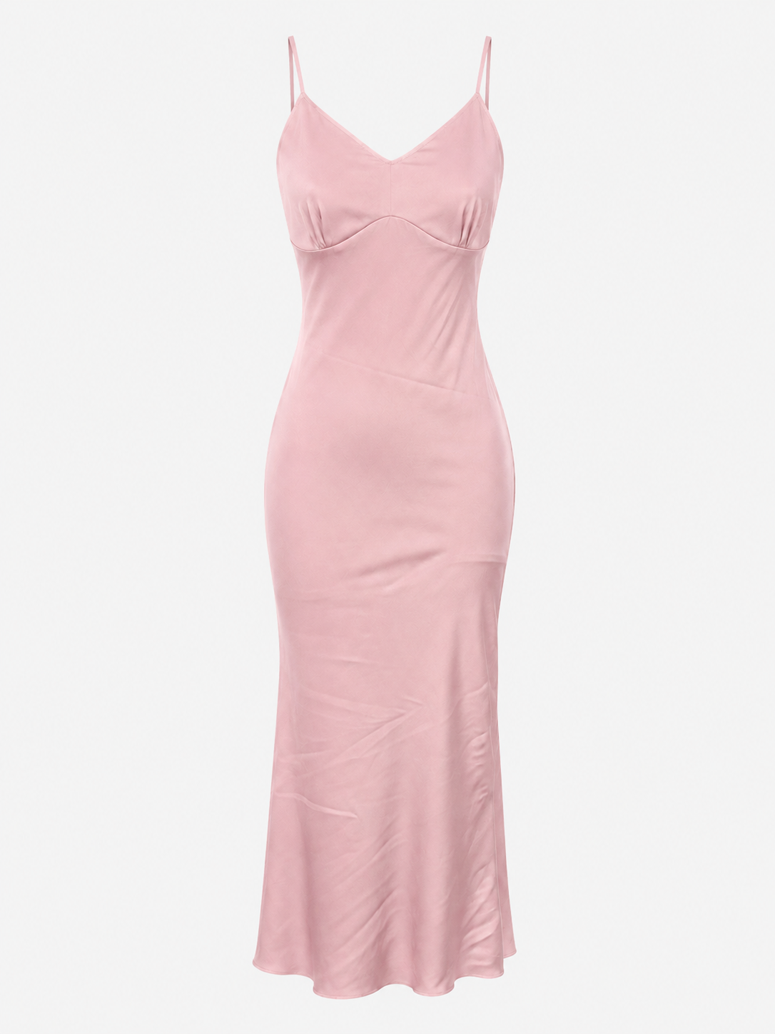 Elegant lang kjole til kvinder i satin, blød polyester, perfekt