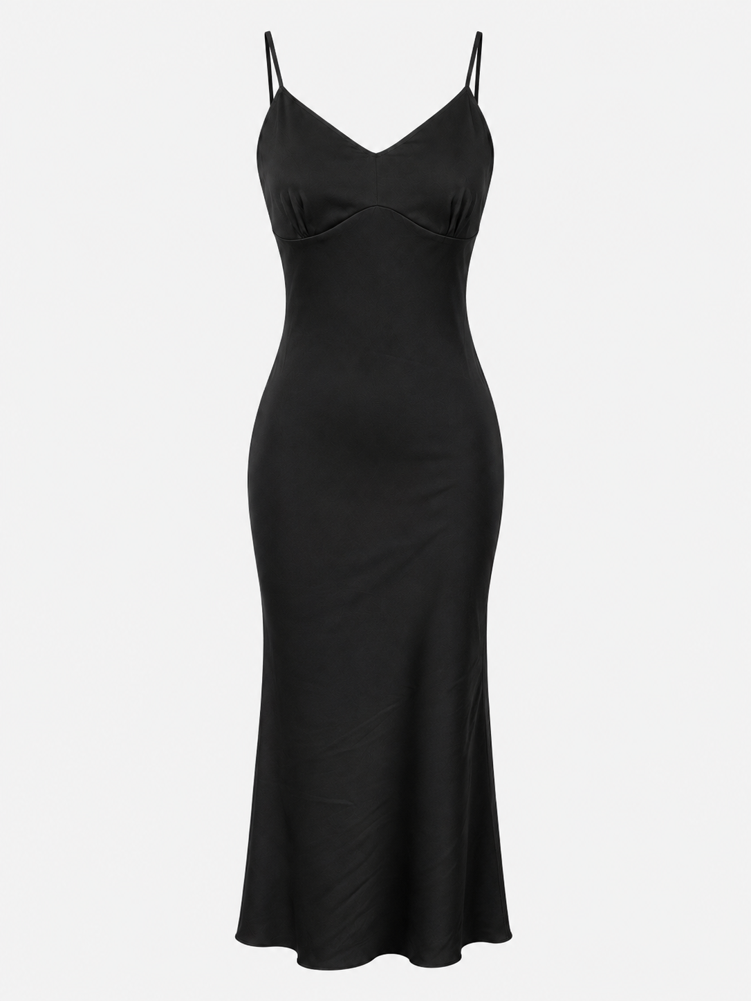 Elegant lang kjole til kvinder i satin, blød polyester, perfekt
