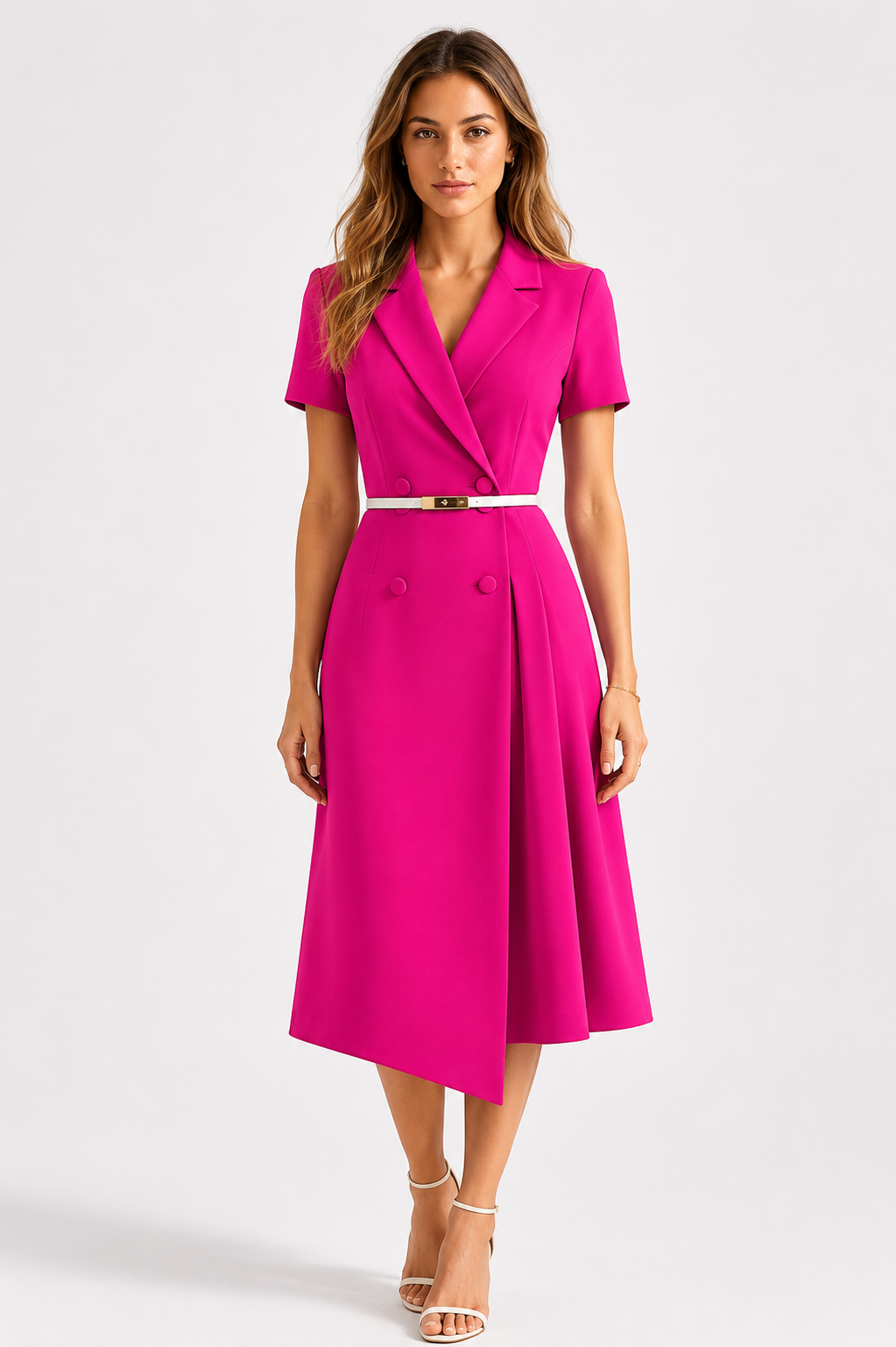 Abito Midi Elegante Donna con Cintura, Vestito Casual Estivo per Feste e Cerimonie - - abbigliamento di alta qualità abito abito artigianale abito elegante abito midi abito unico cintura donna dresses fashion primavera estate midi moda femminile rochie midi stile raffinato vestito con cintura vestito da cerimonia - Concept Palermo