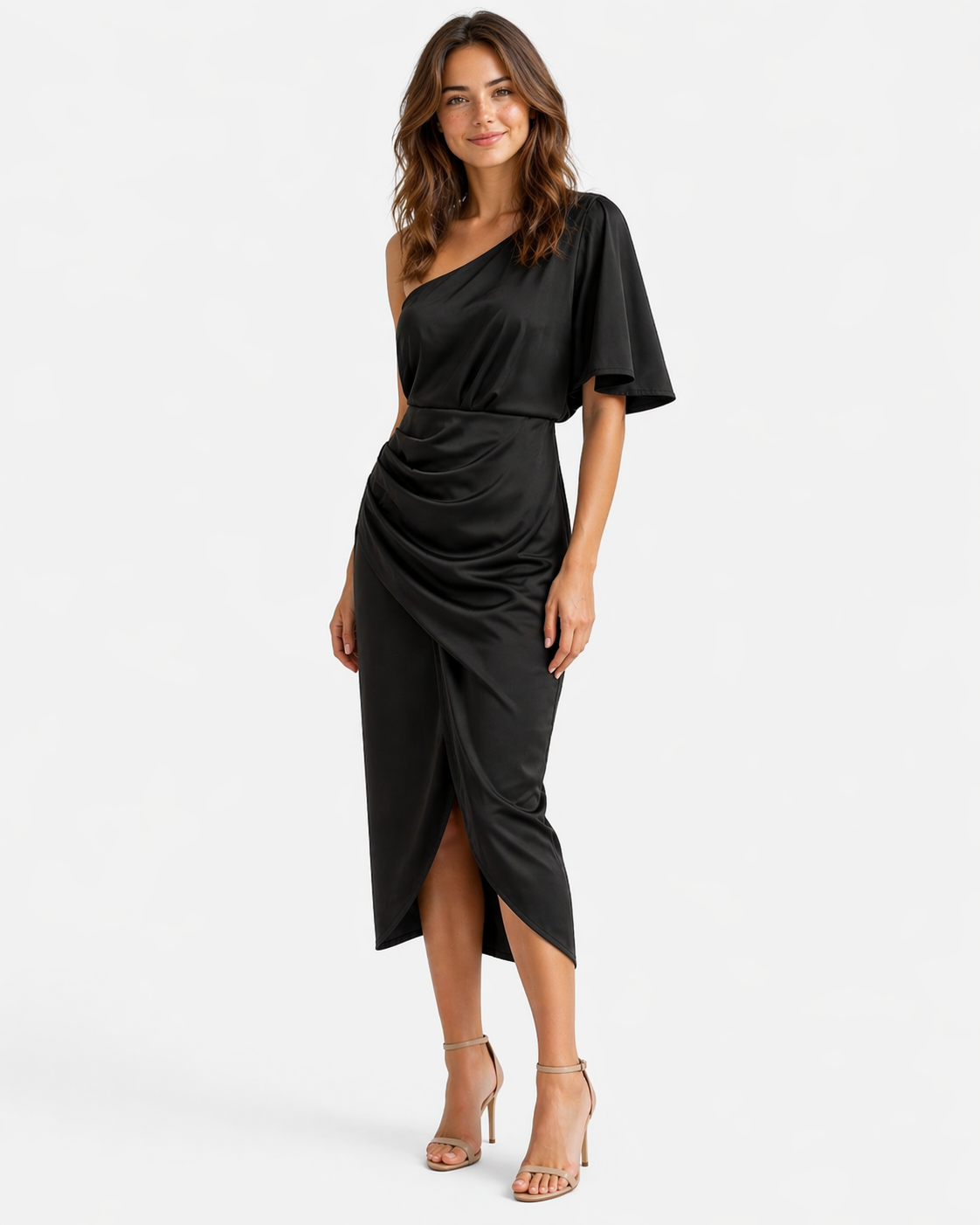 Abito Elegante Donna Monospalla in Raso Nero con Spacco, Taglie S-XL - - +5 abito abito monospalla donna dresses elegant dresses elegant_dresses-ai GOOD monospalla OLD raso spacco Summer/Dresses trendy dress women's dress - Concept Palermo
