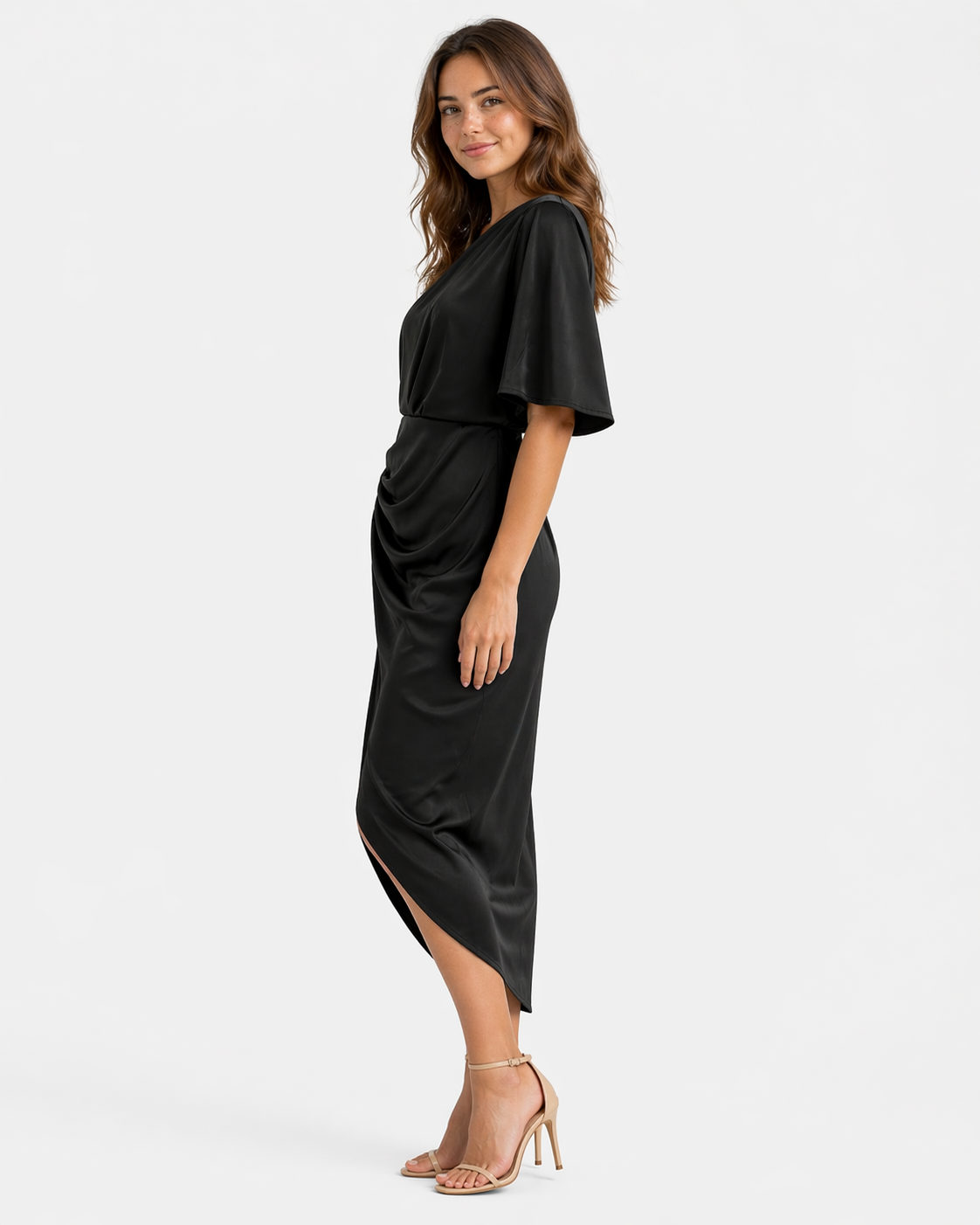 Abito Elegante Donna Monospalla in Raso Nero con Spacco, Taglie S-XL - - +5 abito abito monospalla donna dresses elegant dresses elegant_dresses-ai GOOD monospalla OLD raso spacco Summer/Dresses trendy dress women's dress - Concept Palermo