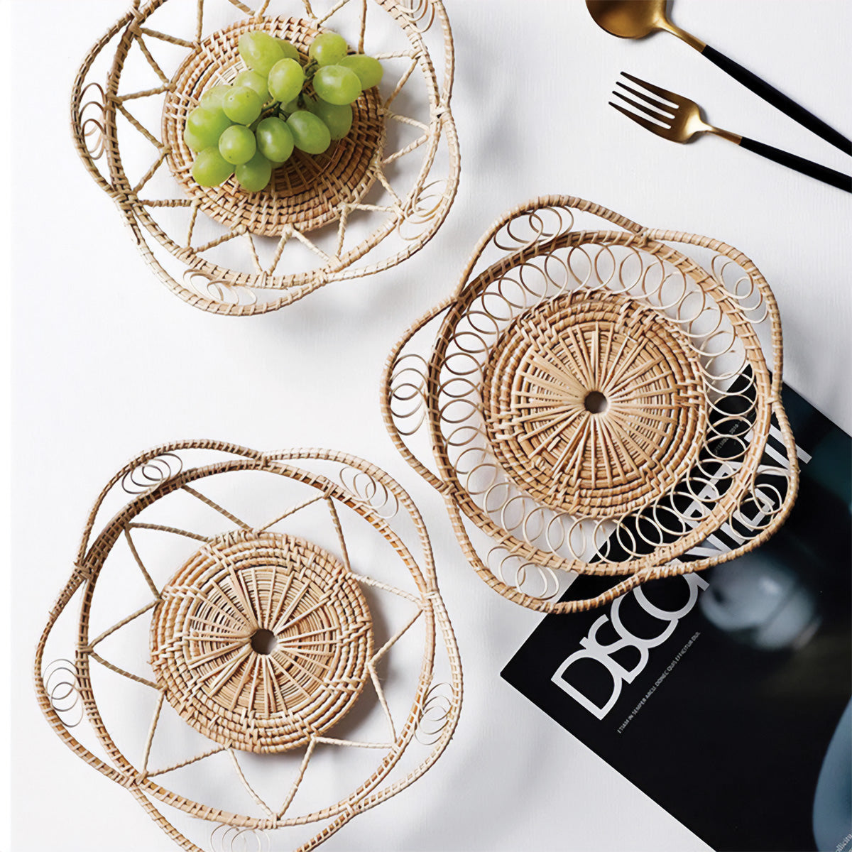 Vassoi di Stoccaggio Fatti a Mano Design Artistico Intrecciato Stiloso Uomo - - artistico Decor design fatti home & garden intrecciato Kitchen mano stiloso stoccaggio Tableware - Concept Palermo