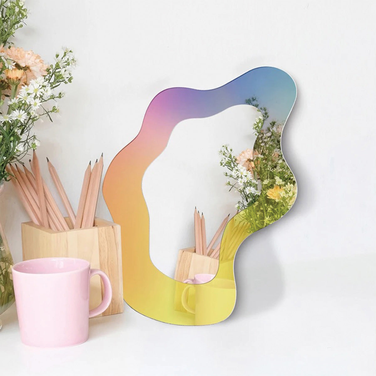 Specchio Astrale a Forma di Ondulazione Design Curvo alla Moda per Arredamento - - alla arredamento astrale Bathroom curvo Decor design forma home & garden Mirrors moda - Concept Palermo