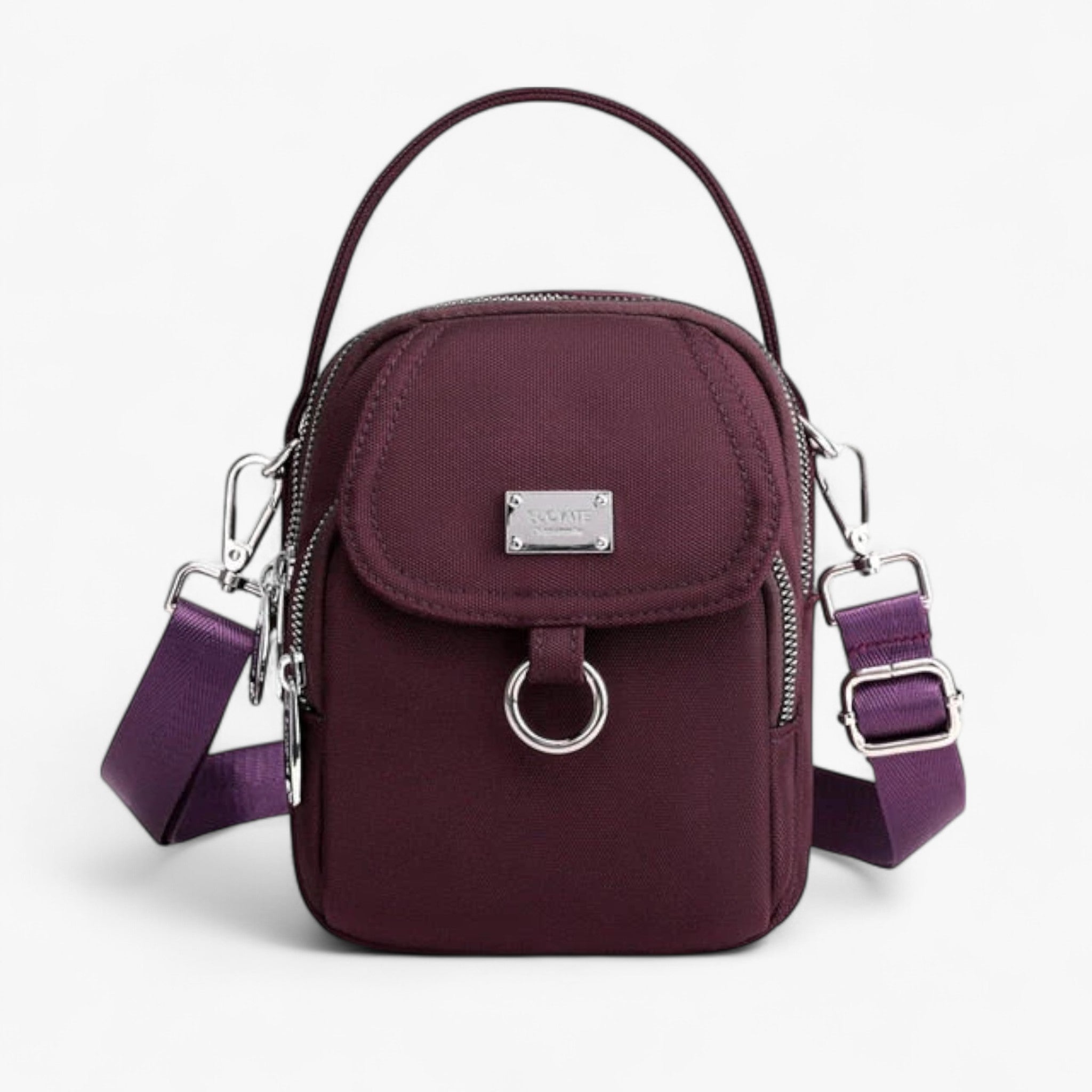 Borsa a Tracolla Piccola Nera in Ecopelle da Donna Elegante e Versatile - Porpora Scuro - Bags Crossbody Bags handbags piccola piccola tracolla Shoulder & Crossbody Bags tracolla - Concept Palermo