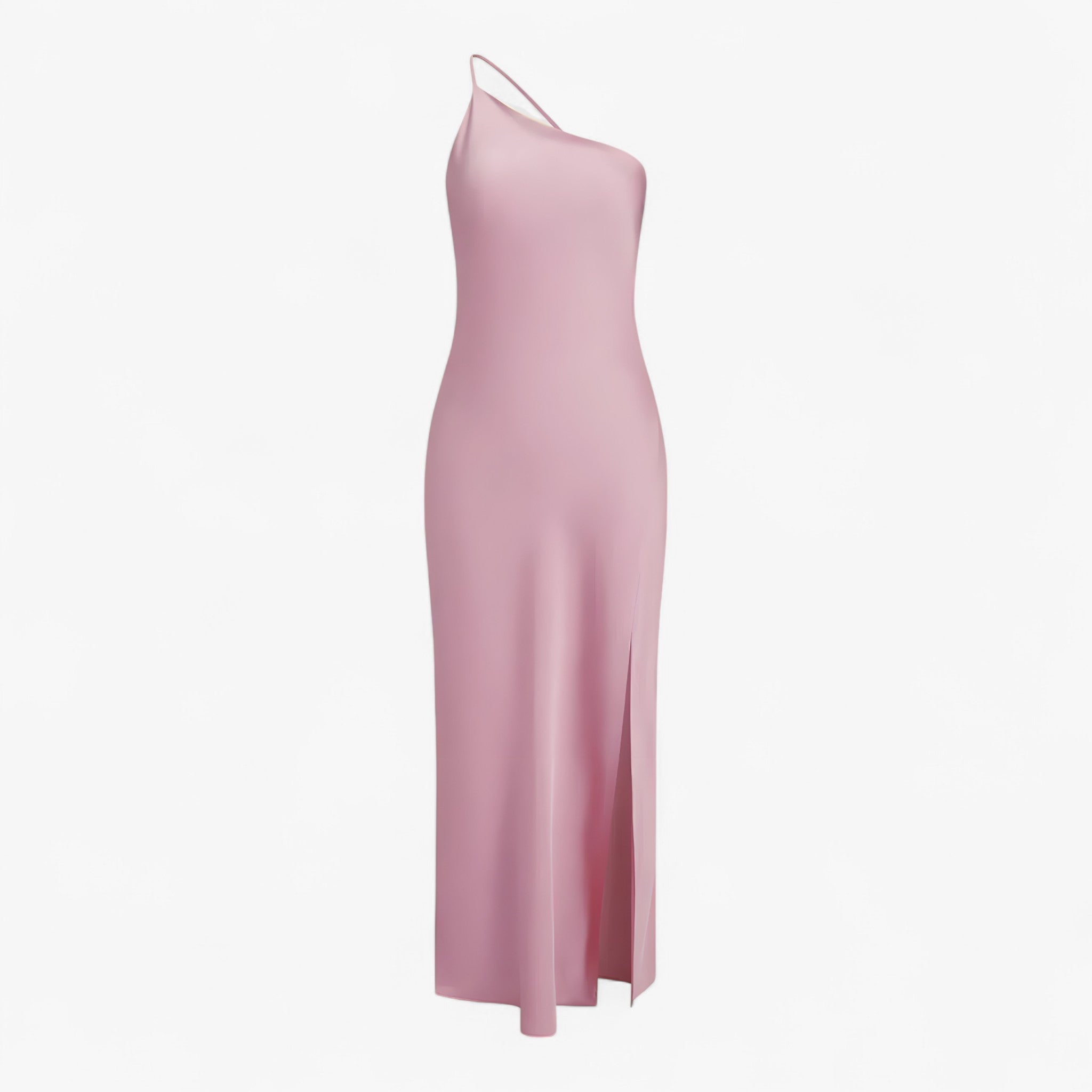 Abito Lungo Moonlight Donna in Raso Satinato Elegante - Vari Colori e Taglie - Rosa - abito abito satin donna dresses moonlight satin - Concept Palermo