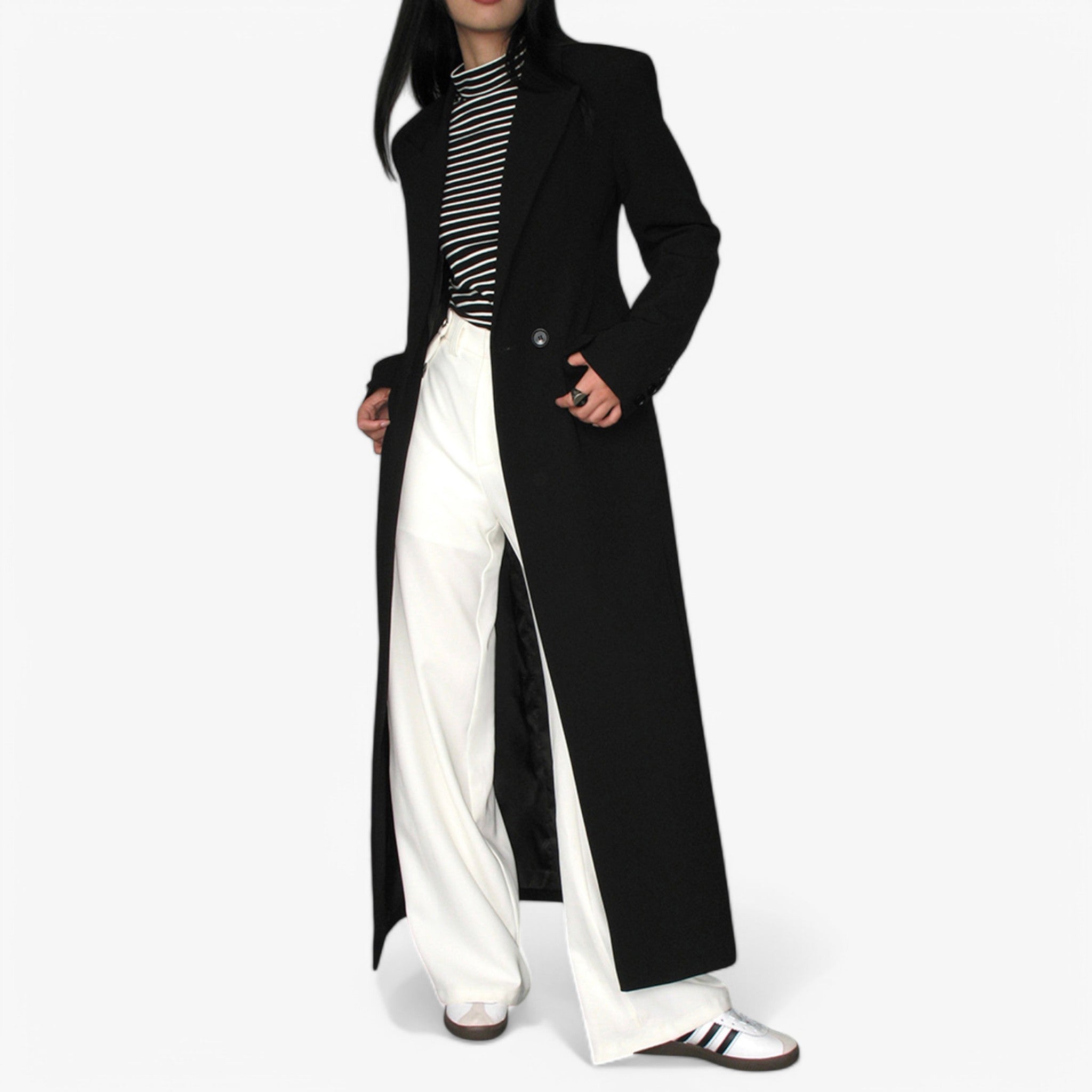 Trench Lungo Donna Elegante Beige con Cintura - Capospalla Classico Senza Tempo - - donna tempo trench trench donna week41-wednesday women women's coats & jackets - Concept Palermo