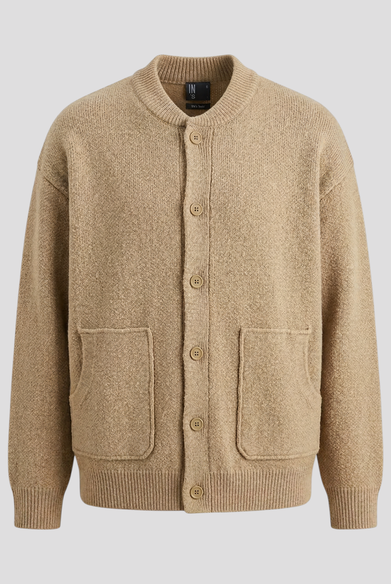 Giacca Uomo Maglia Grigio Morbida e Calda - Beige - calda giacca giacca uomo Herren maglia men's coats & jackets morbida uomo - Concept Palermo