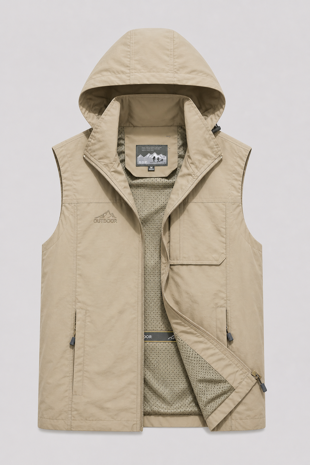 Gilet da pesca traspirante con tasche multiple Uomo - Khaki - fishing vest gilet gilet pesca hiking vest men's top clothes multiple pesca tasche traspirante uomo vests - Concept Palermo
