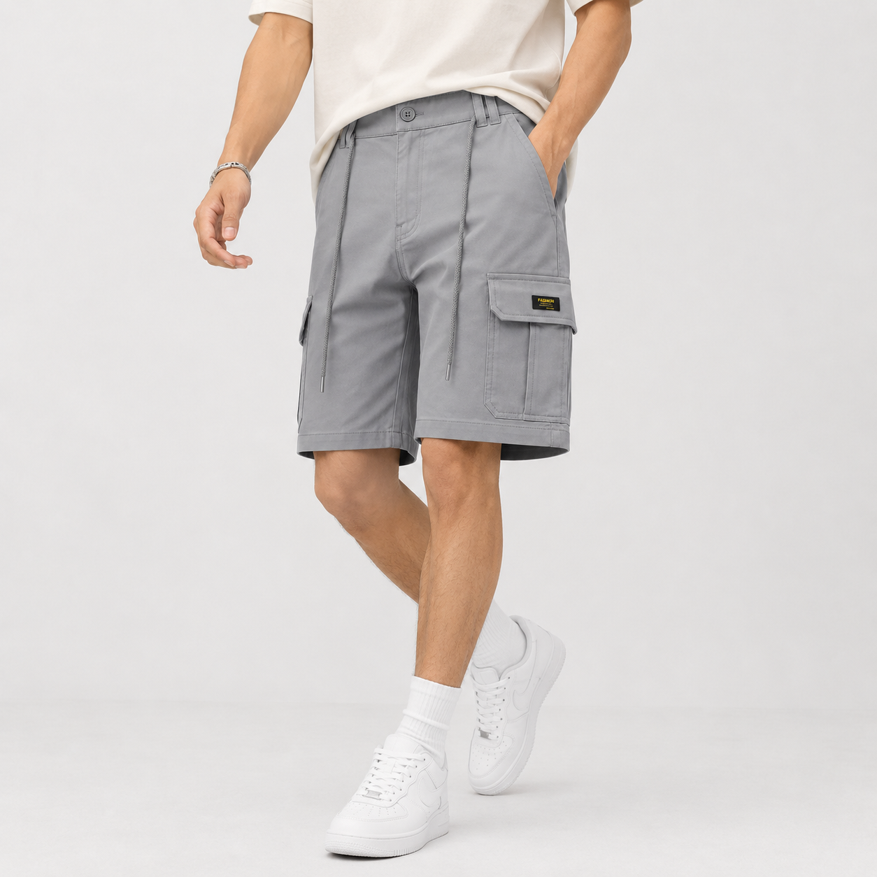Herre cargo shorts i bomuld med sidelommer - behagelige sommershorts